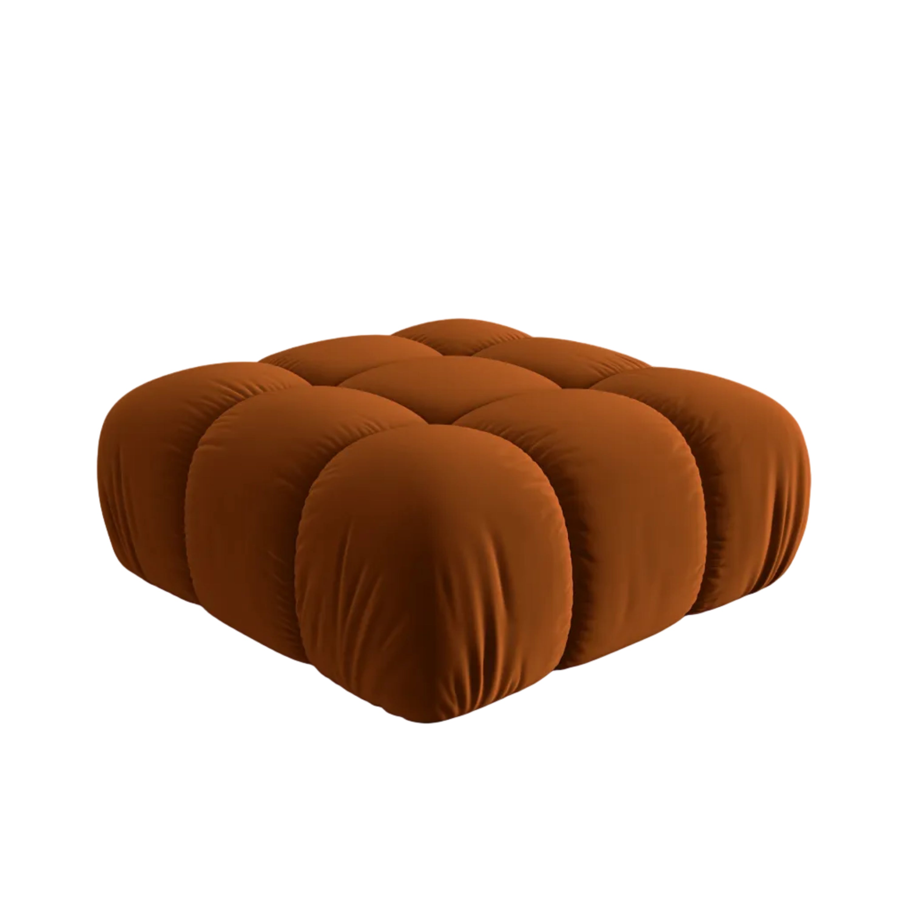 Samt Pouf CORTINA ziegelrot