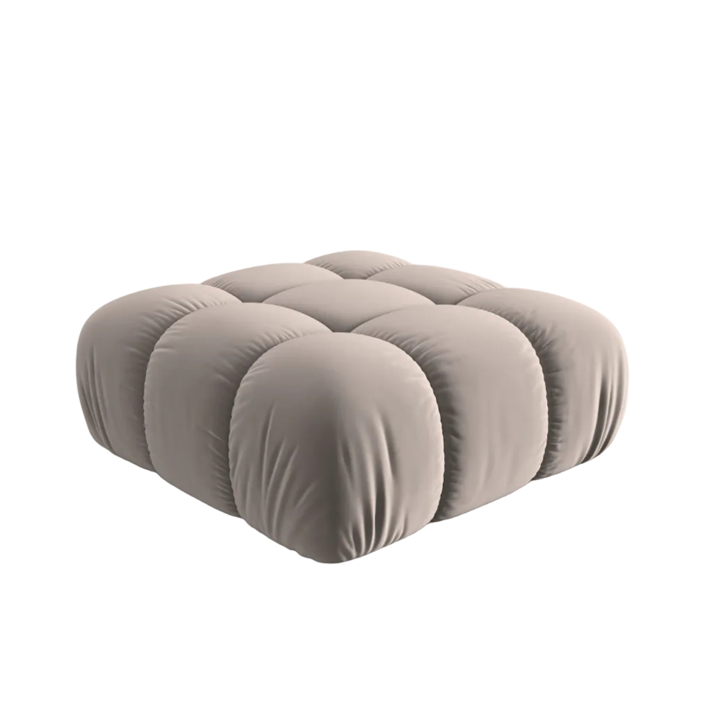 Puff aus Samt CORTINA Cappuccino
