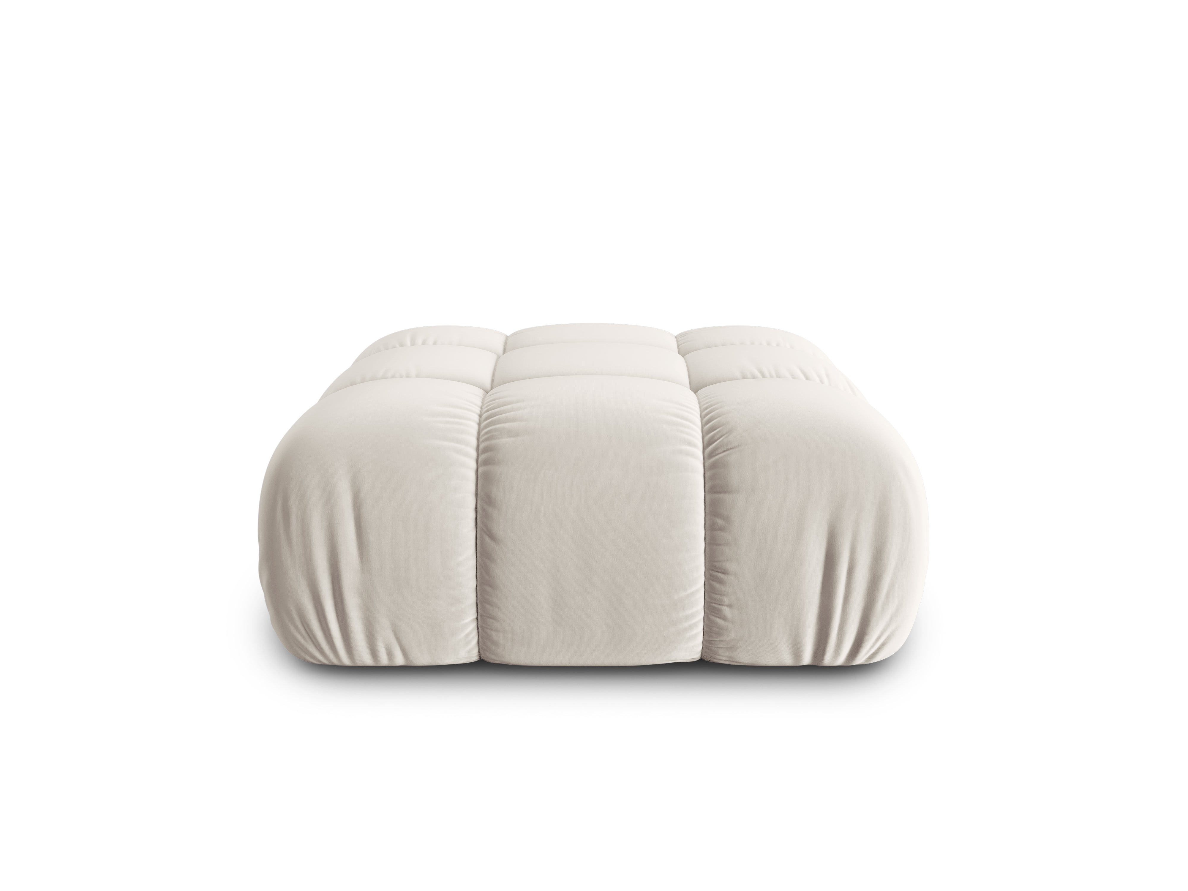 CORTINA Beige Velvet Pouf