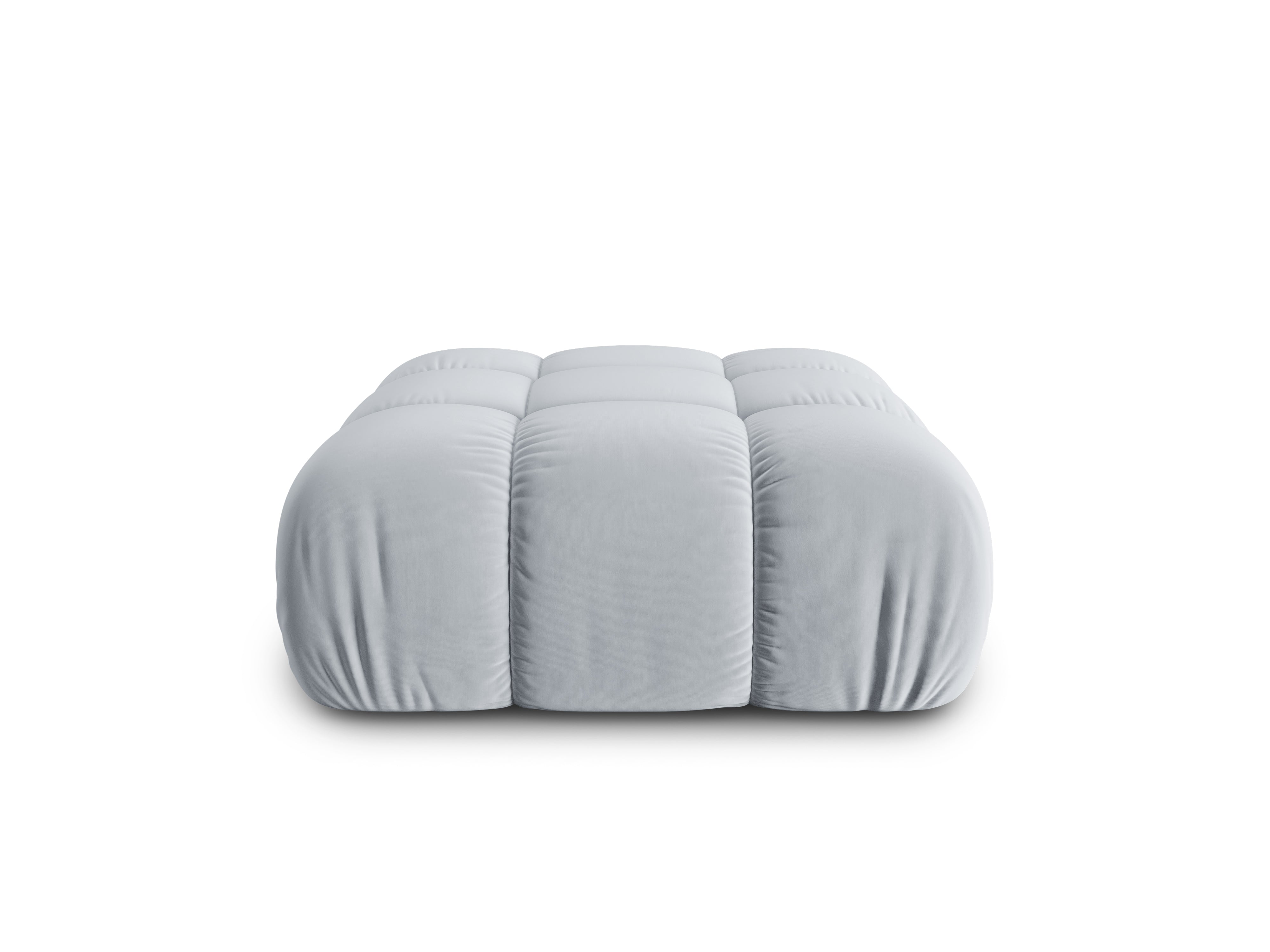 CORTINA Velvet Pouf in Light Blue