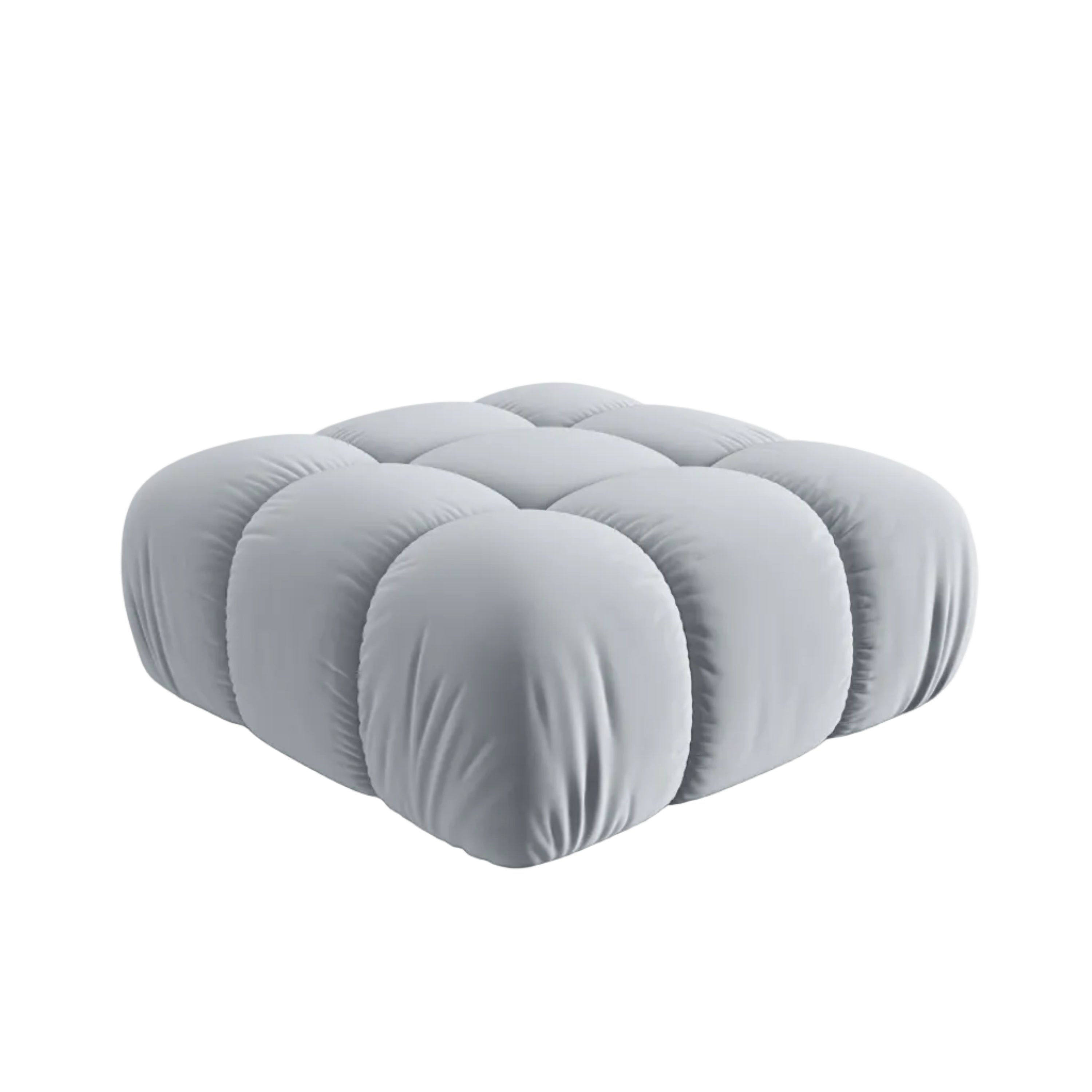 CORTINA Velvet Pouf in Light Blue