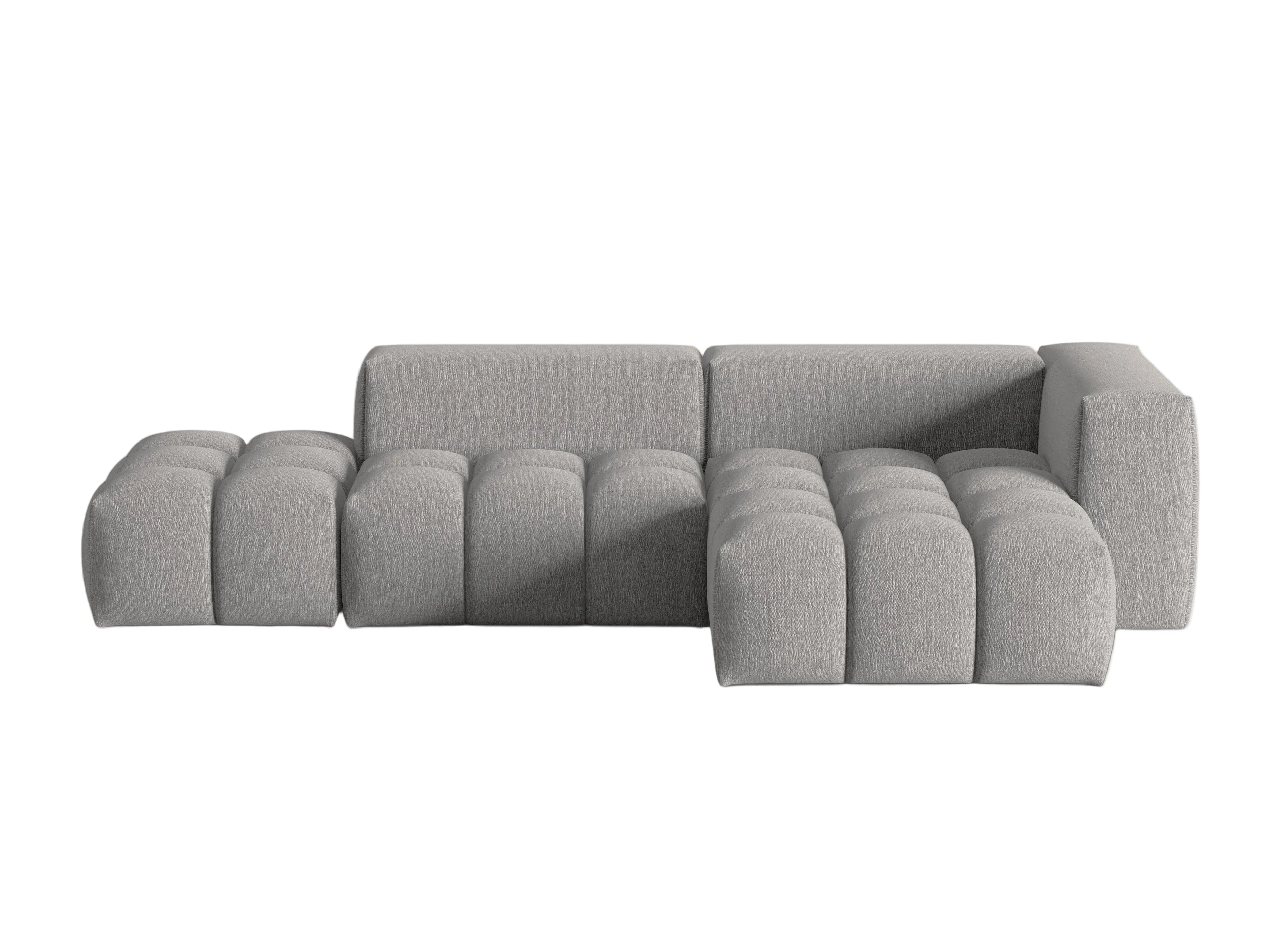 Right-facing open 4-seater corner sofa VERONA warm gray