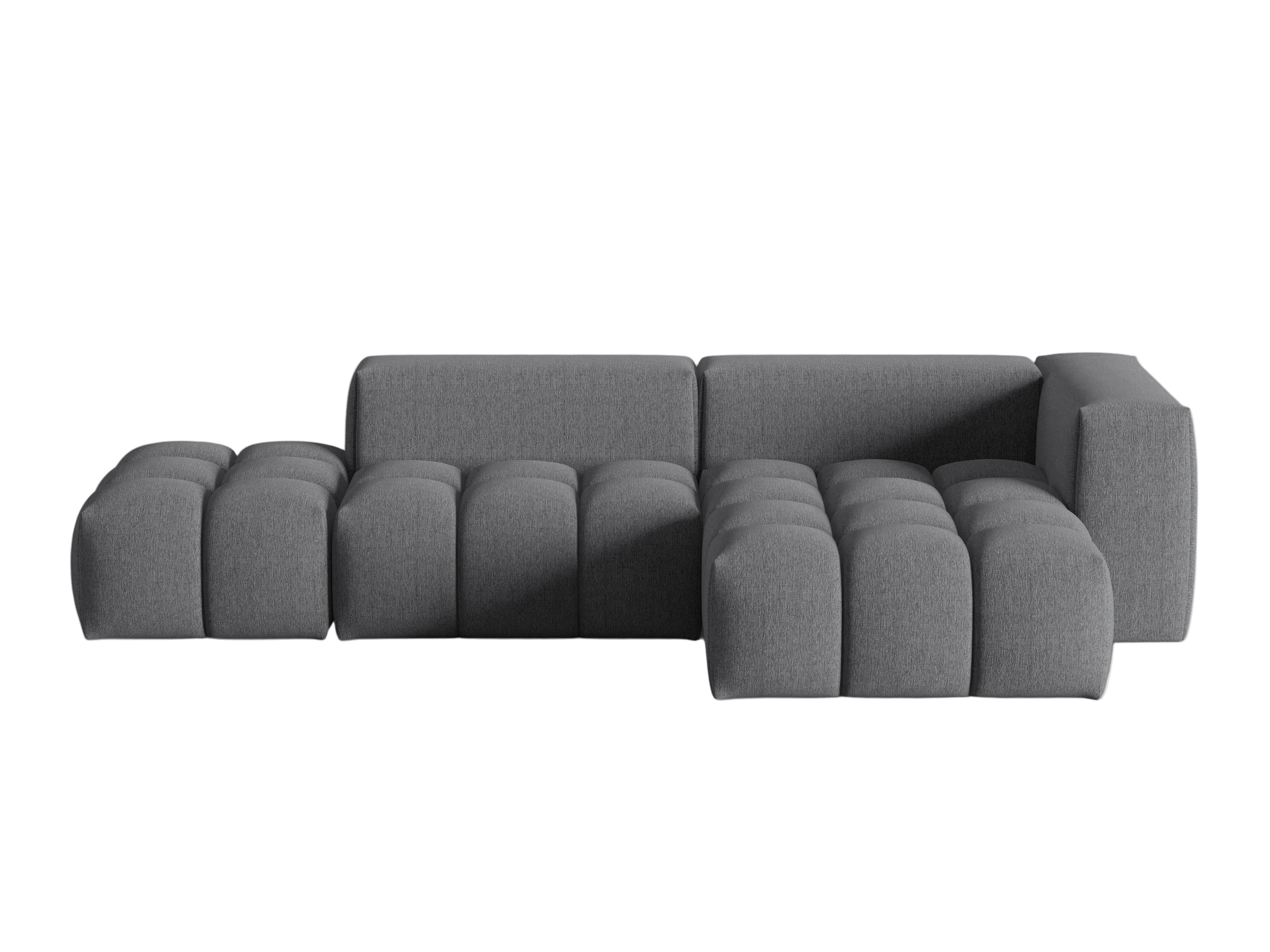 Ecksofa für 4 Personen, rechtsseitig offen, VERONA, grau