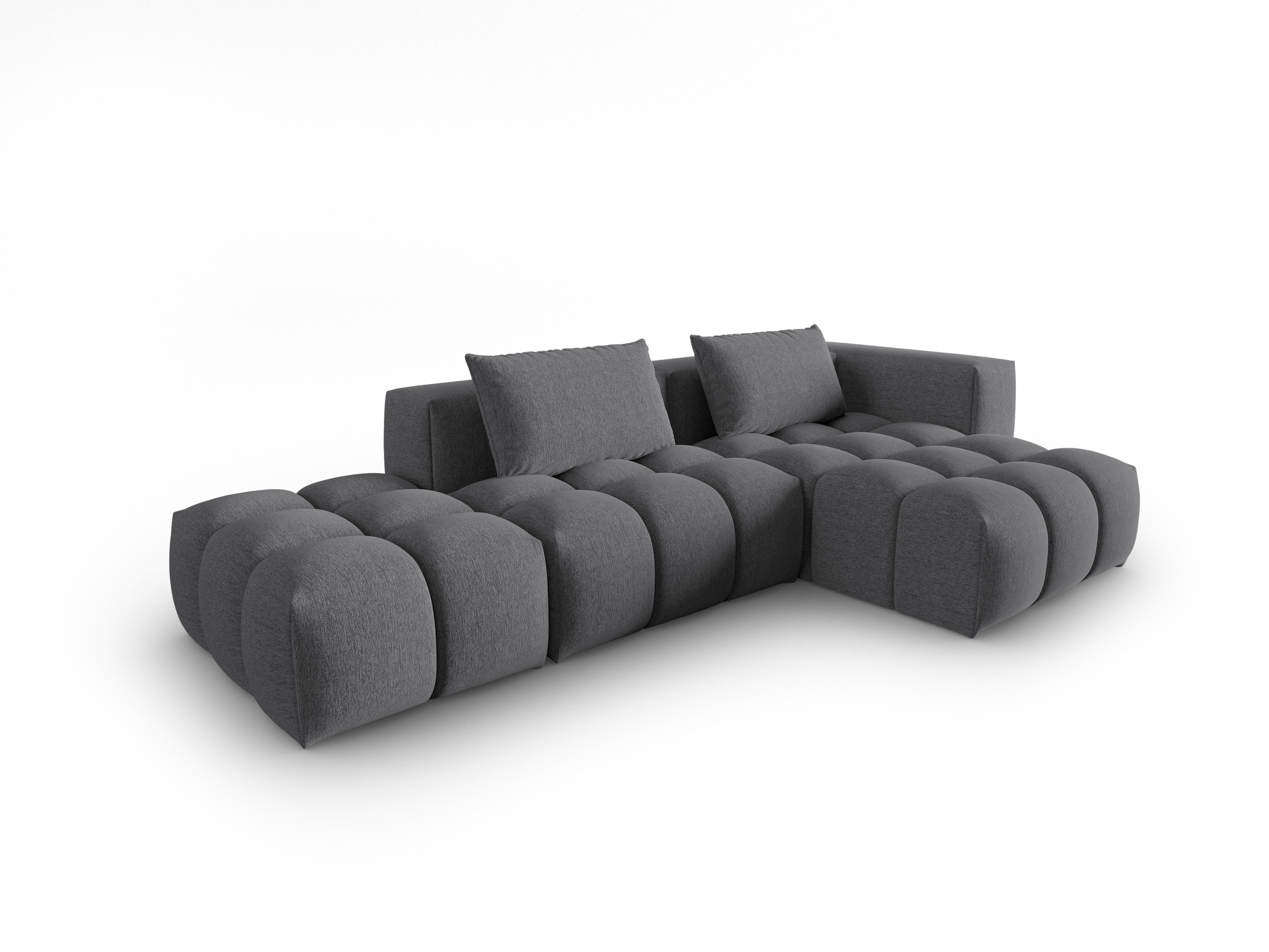 Ecksofa für 4 Personen, rechtsseitig offen, VERONA, grau