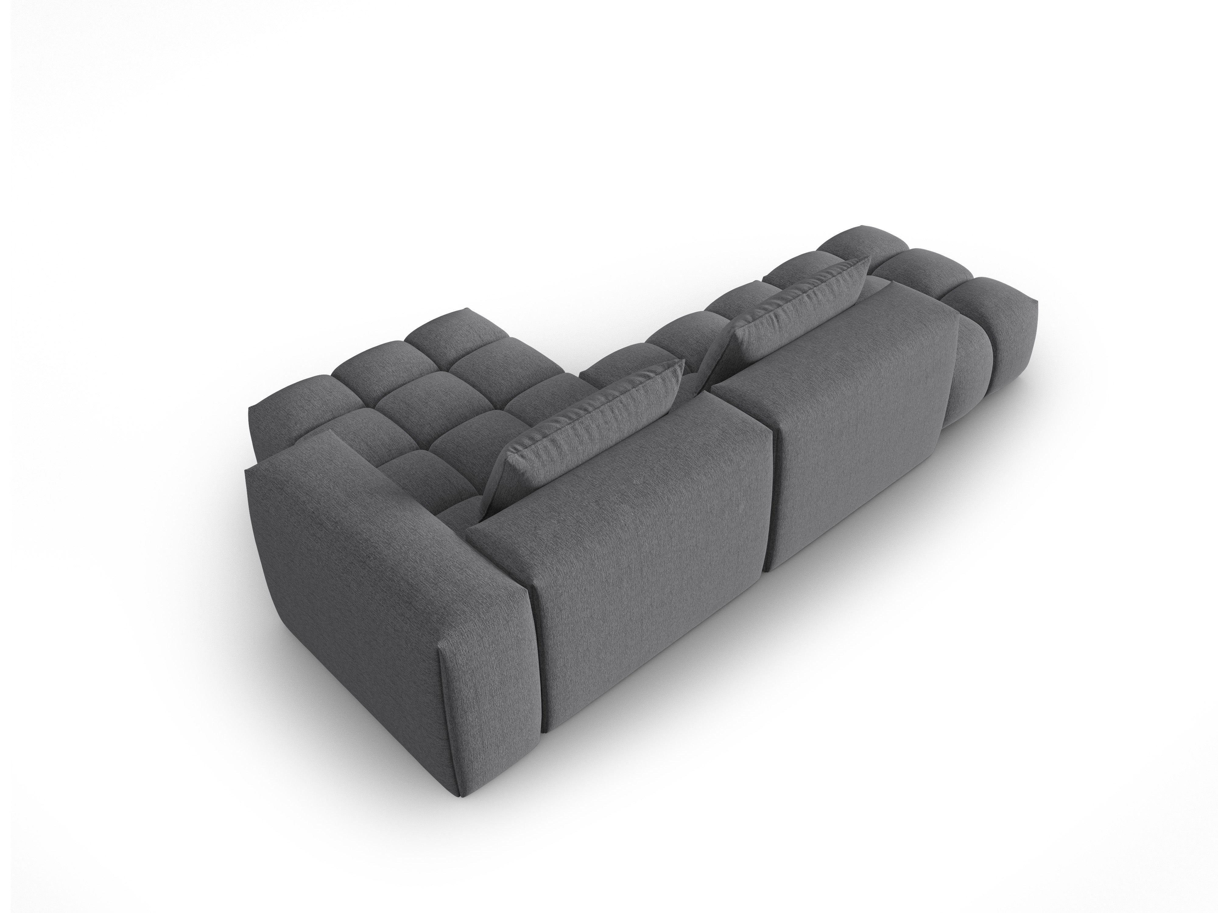 Ecksofa für 4 Personen, rechtsseitig offen, VERONA, grau