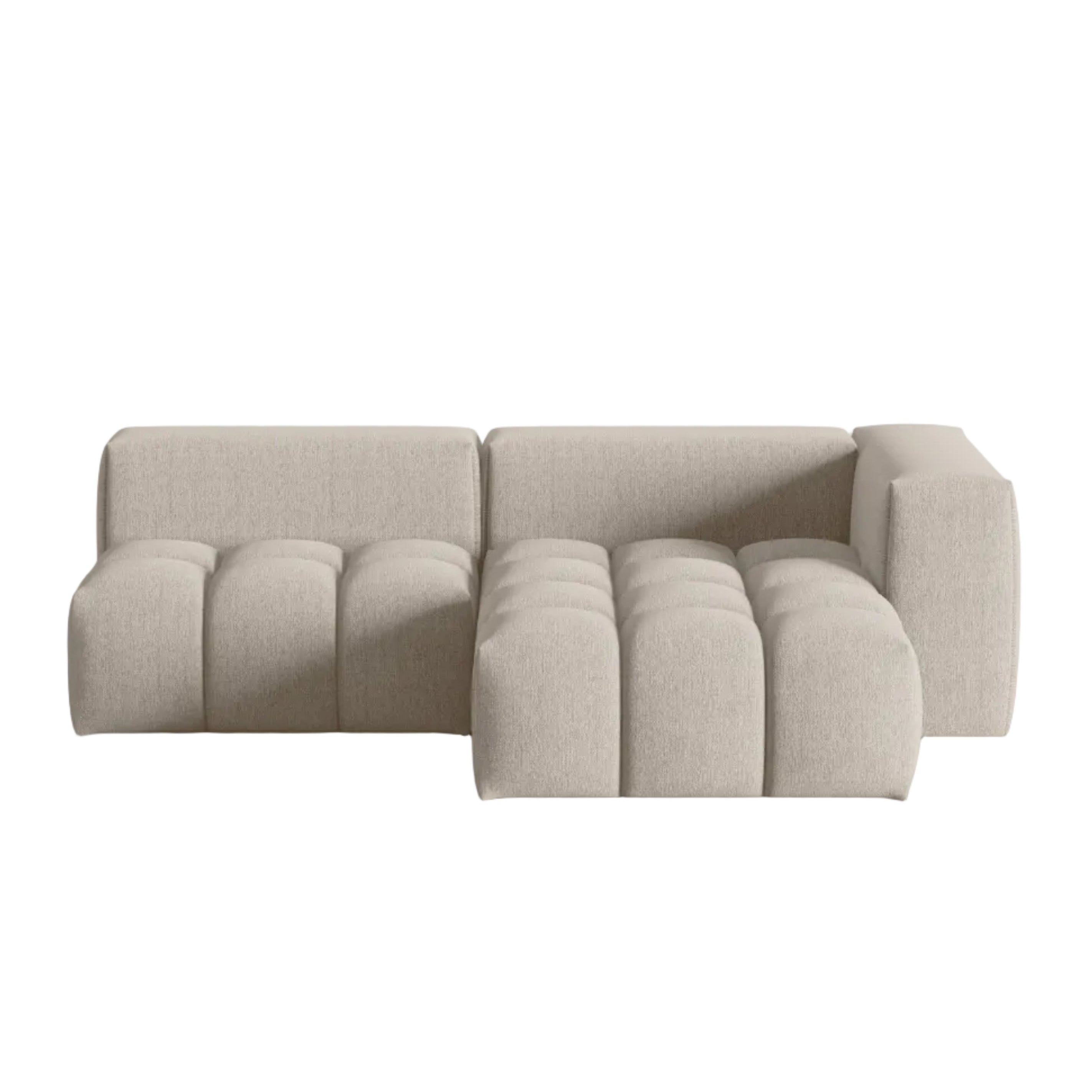 3-sitziger offener Ecksofa VERONA sandfarben rechts