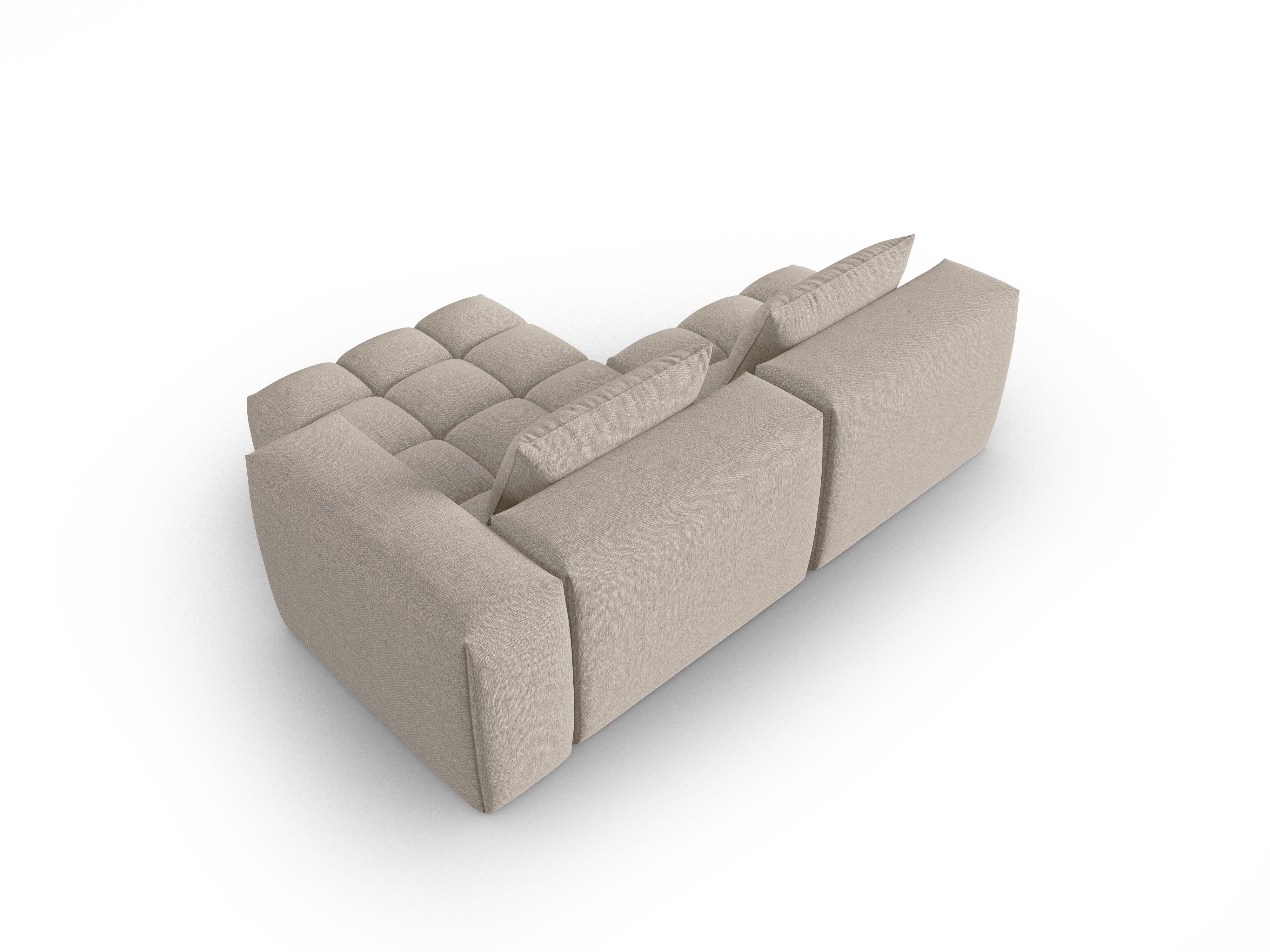 3-sitziger offener Ecksofa VERONA sandfarben rechts