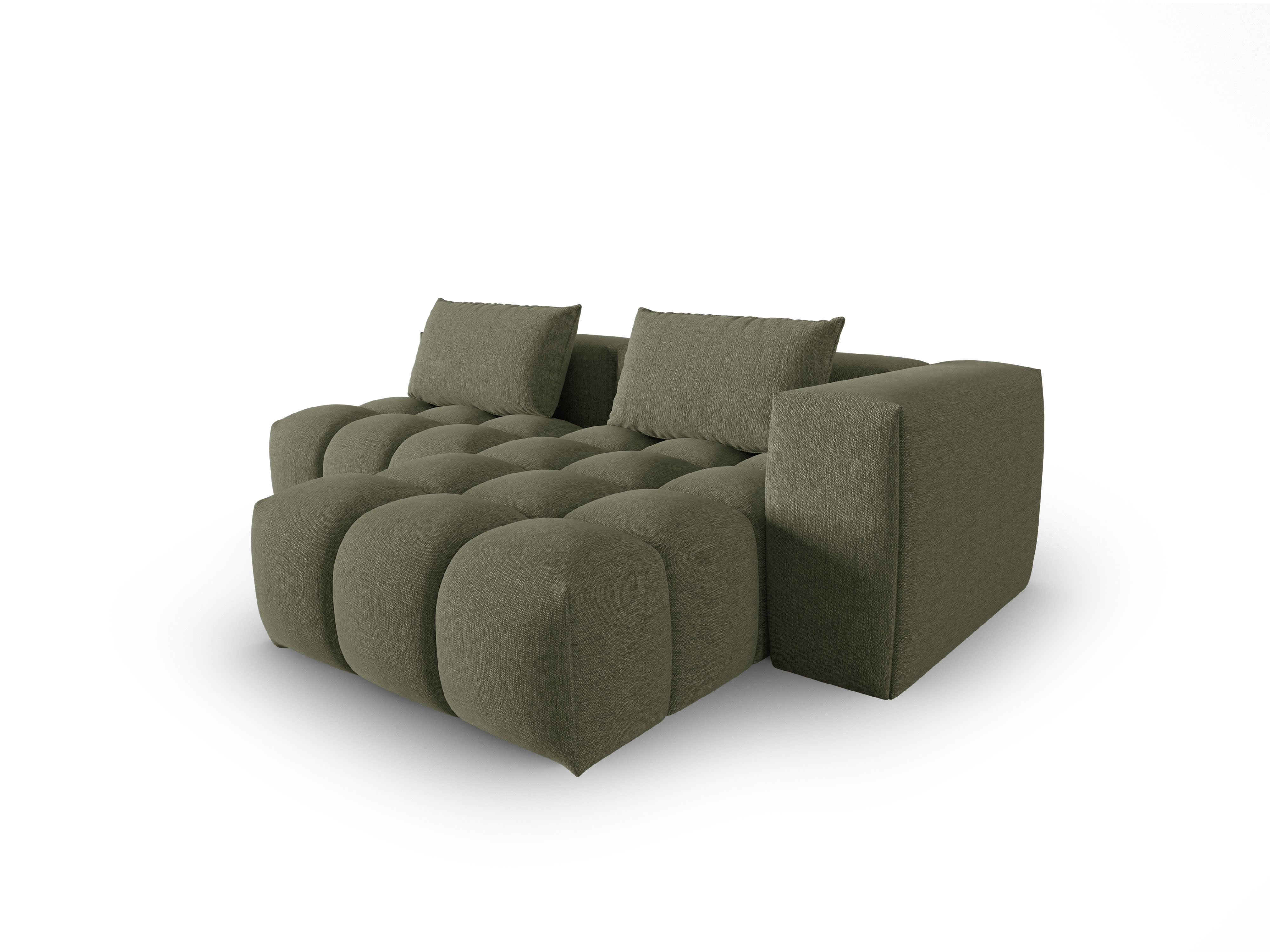 Right-facing open 3-seater corner sofa VERONA olive