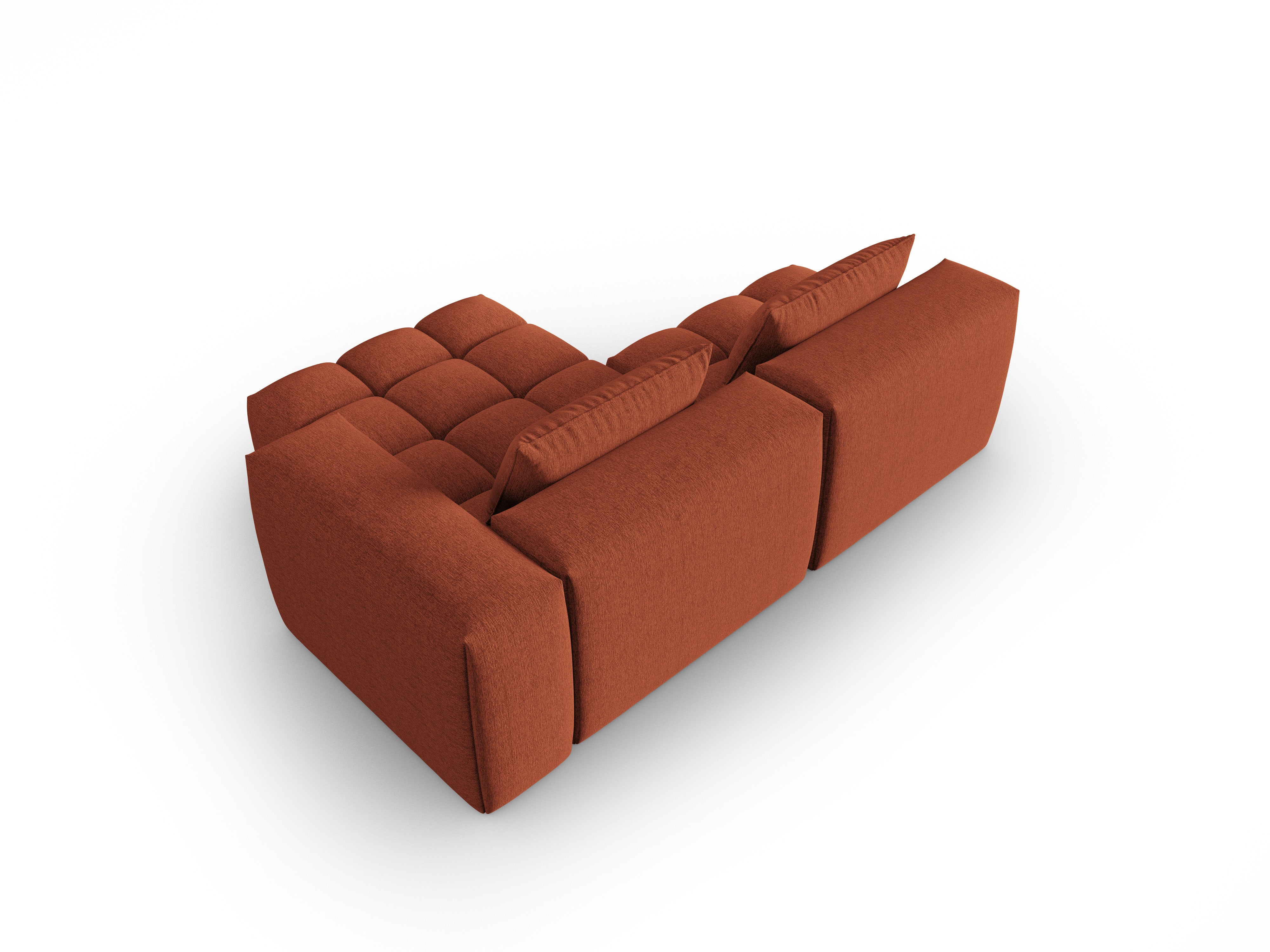 3-sitziger offener Ecksofa VERONA koralle rechts