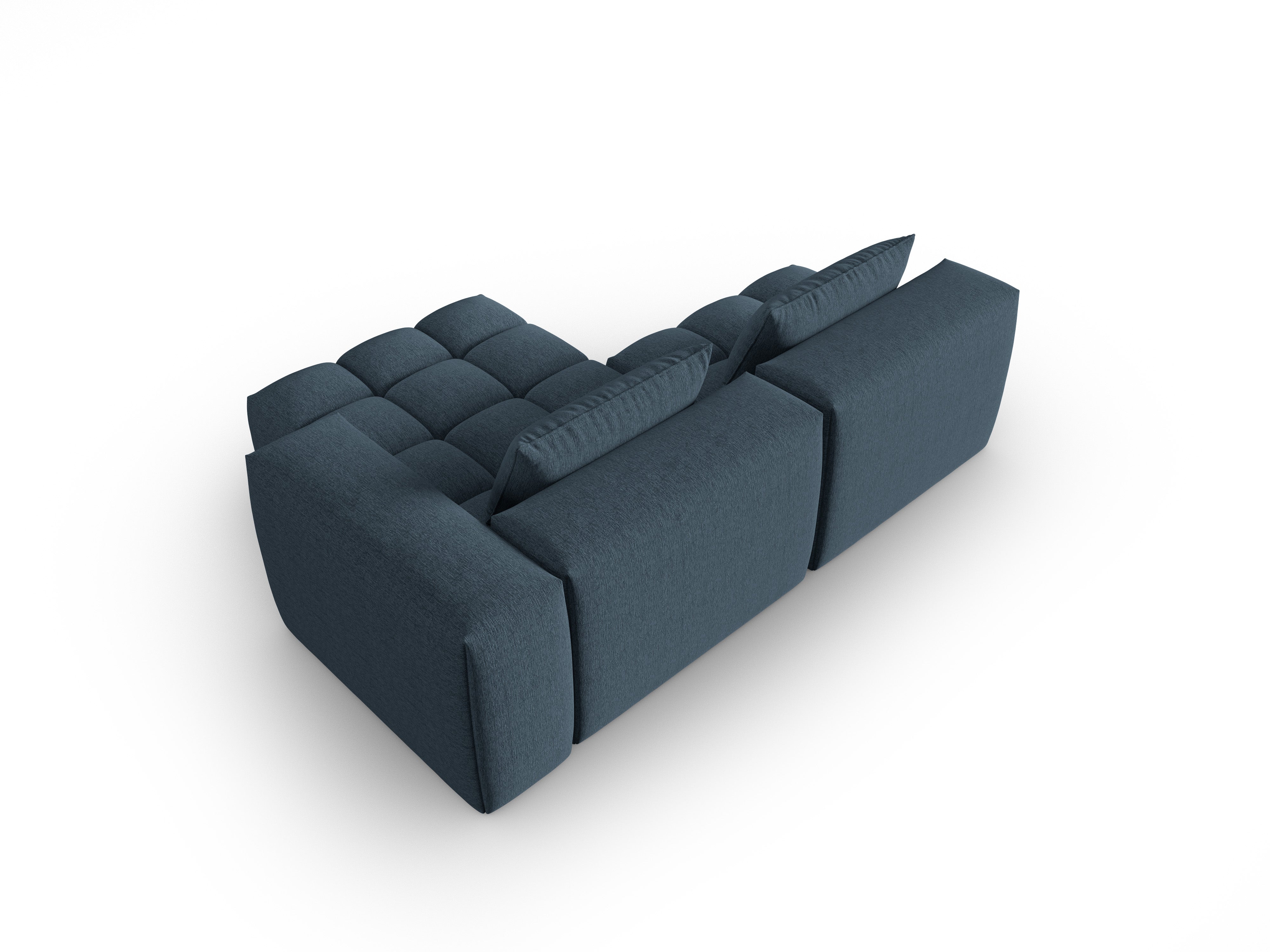 3-sitziges offenes Ecksofa VERONA dunkelblau rechts