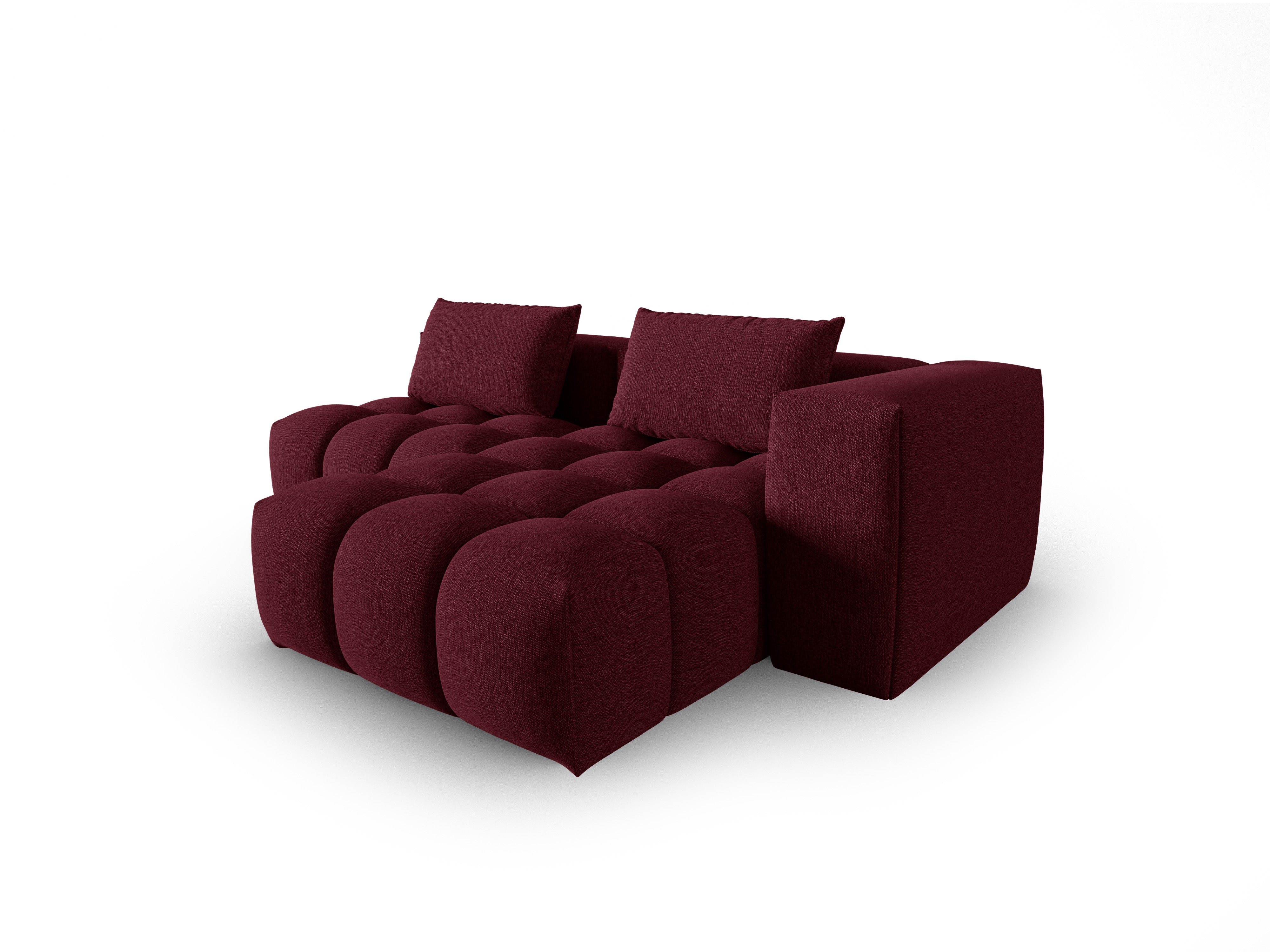3-sitziges offenes Ecksofa VERONA in Burgunderrot