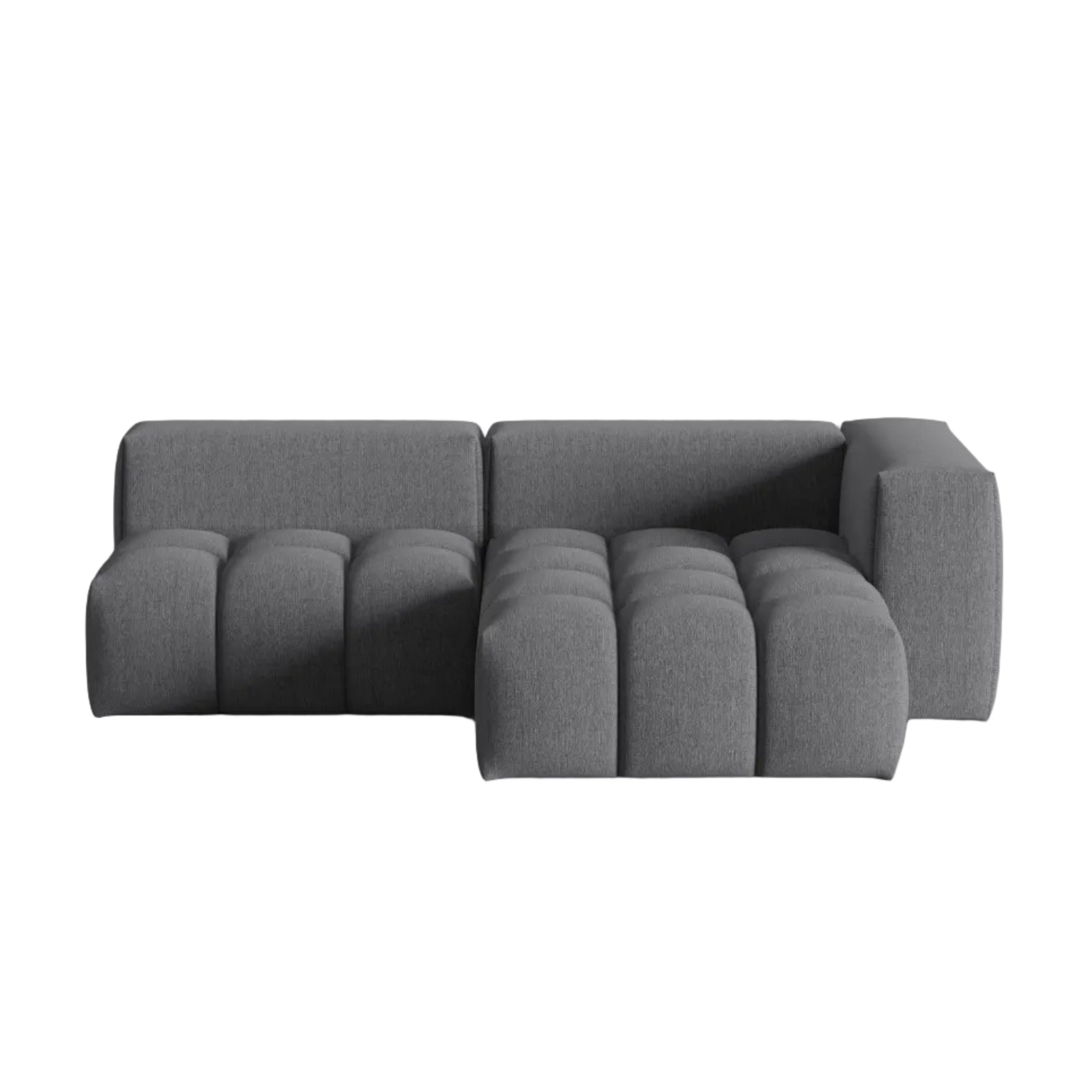 3-sitziger offener Ecksofa VERONA grau rechts