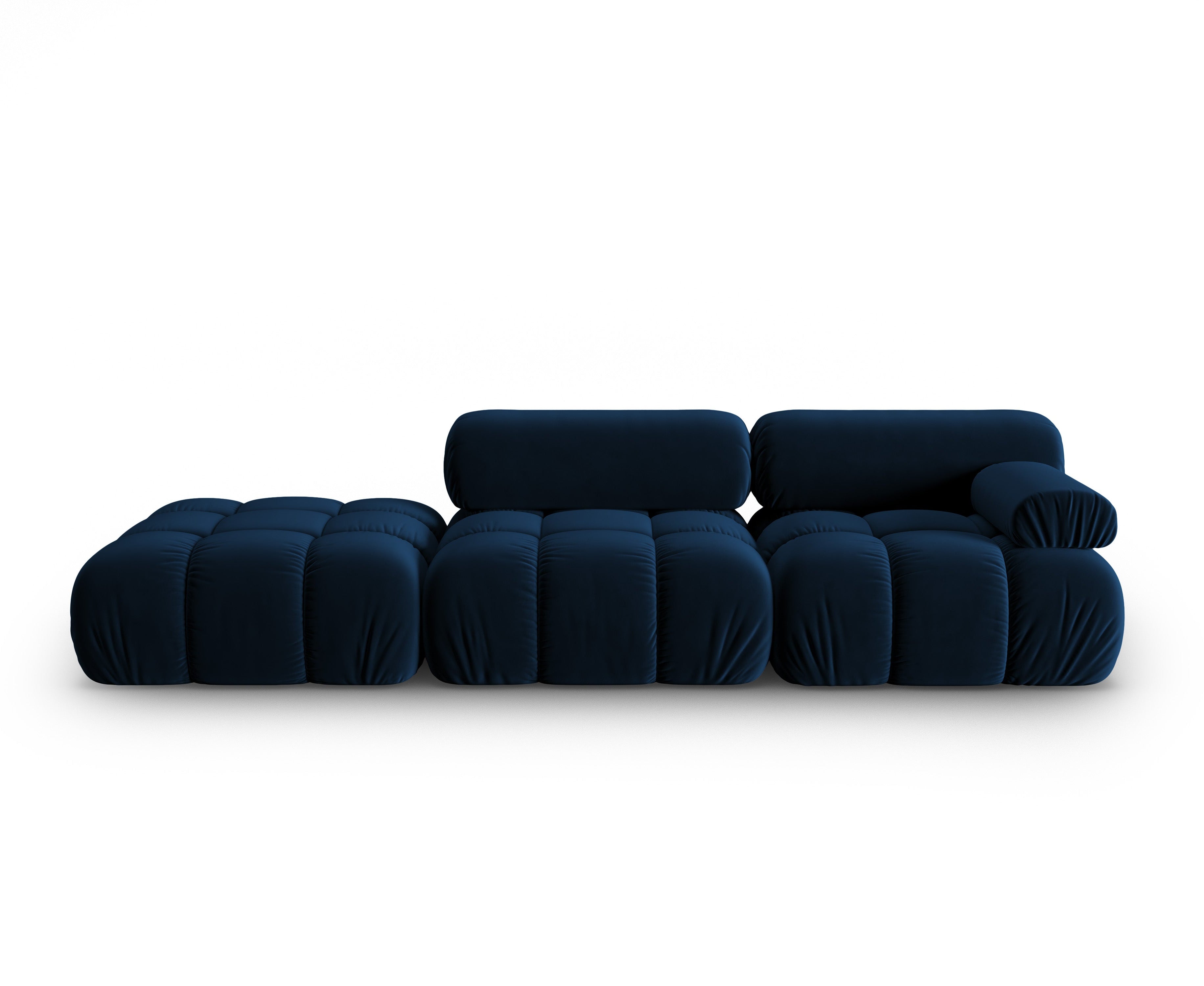 Sofa aus Samt, 3-Sitzer, offene linke Seite, CORTINA, königsblau