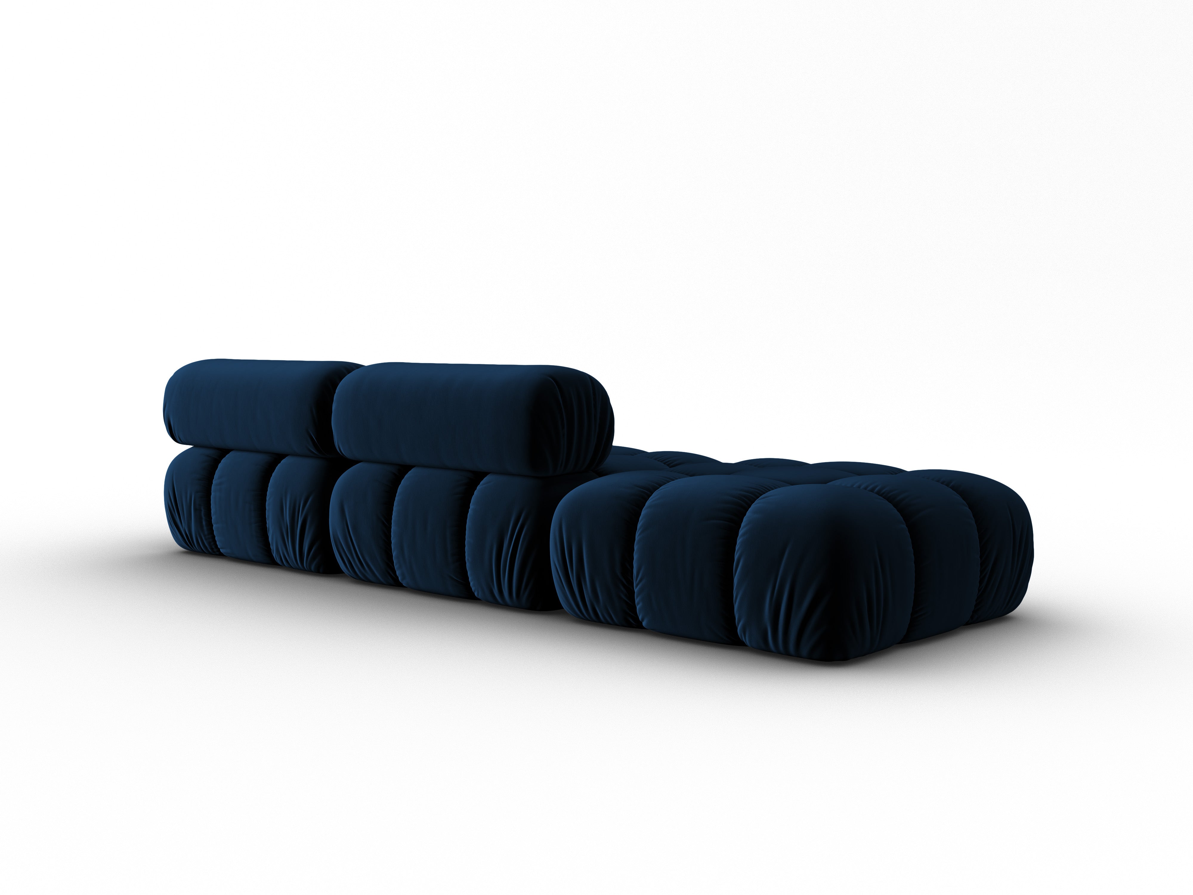 Sofa aus Samt, 3-Sitzer, offene linke Seite, CORTINA, königsblau