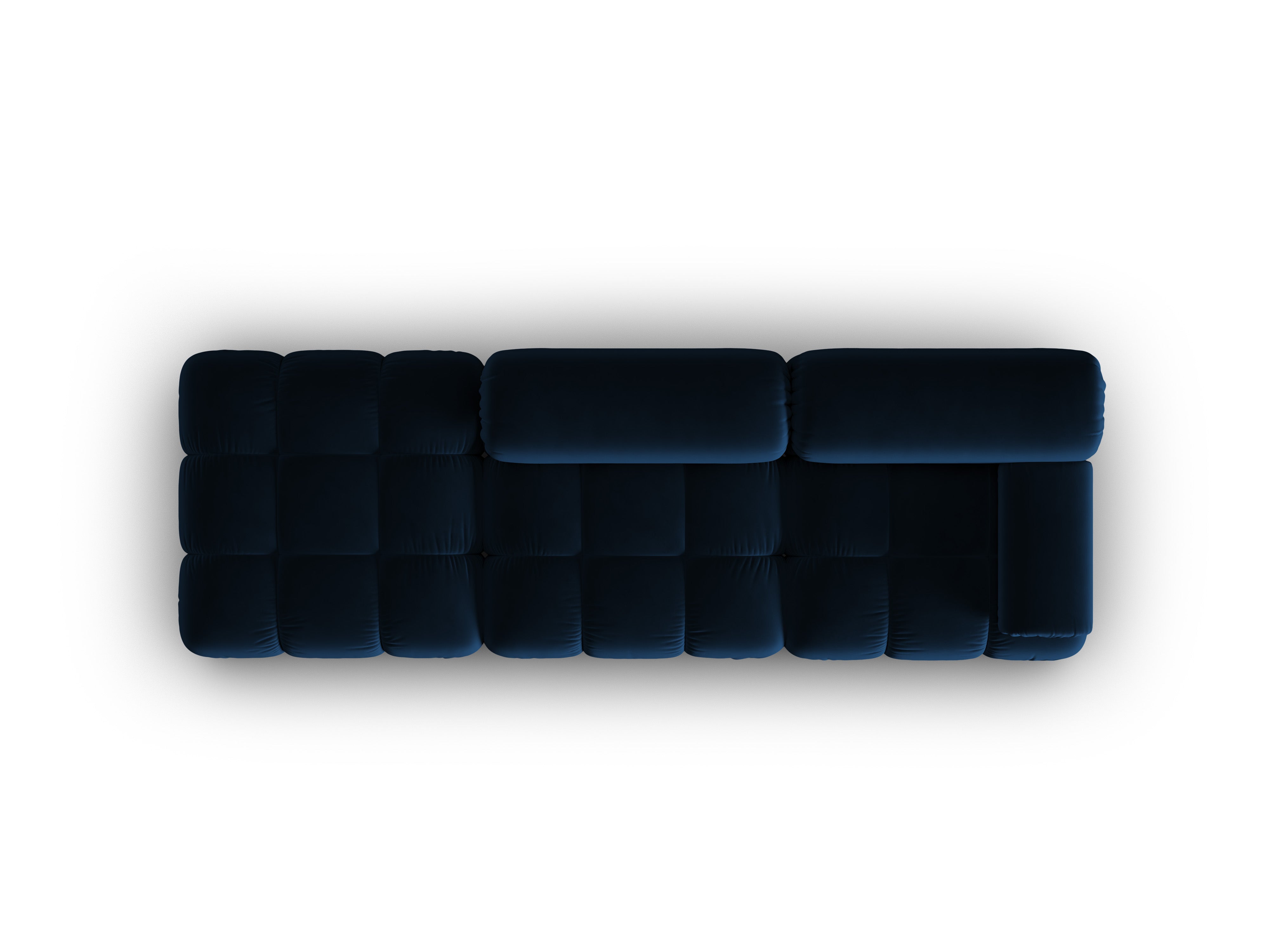Sofa aus Samt, 3-Sitzer, offene linke Seite, CORTINA, königsblau