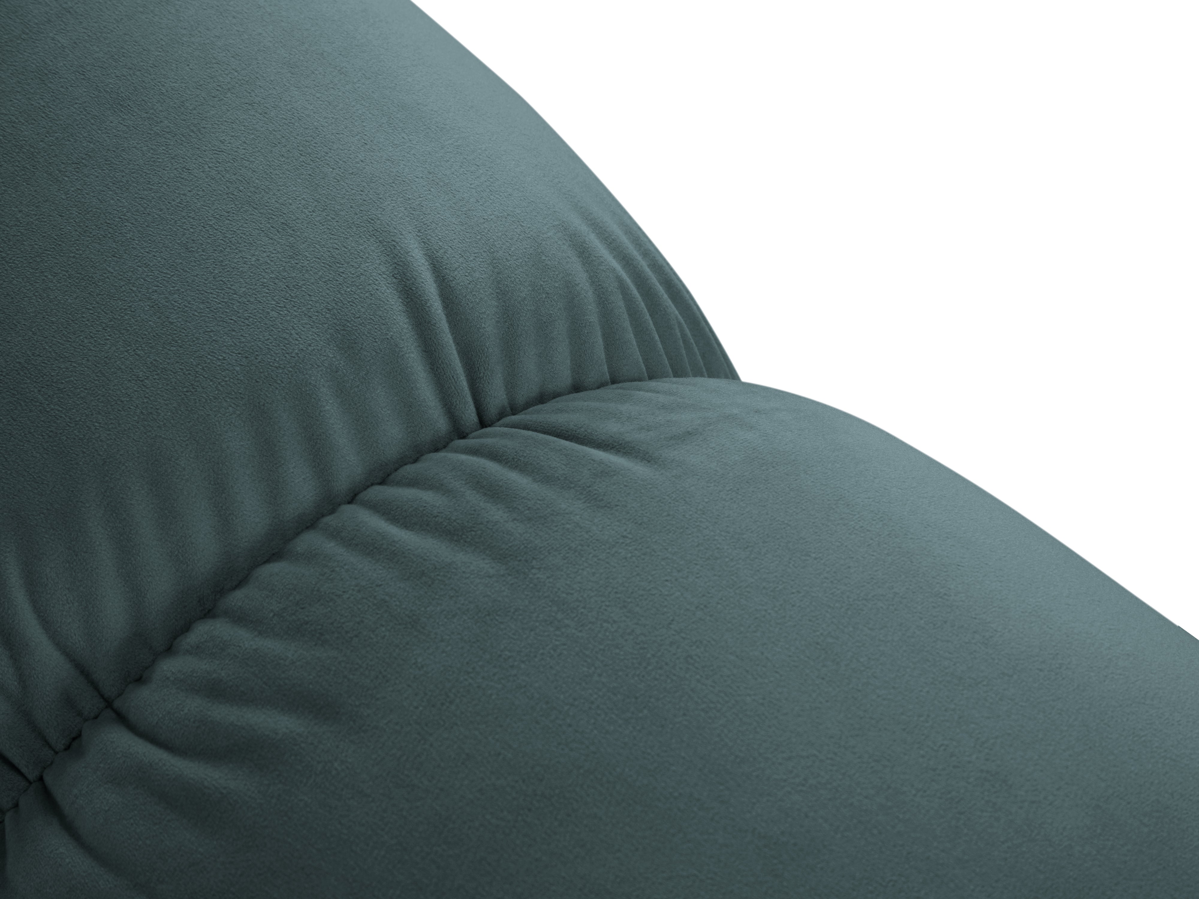 Sofa aus Samt, 3-Sitzer, offene linke Seite, CORTINA, türkis.