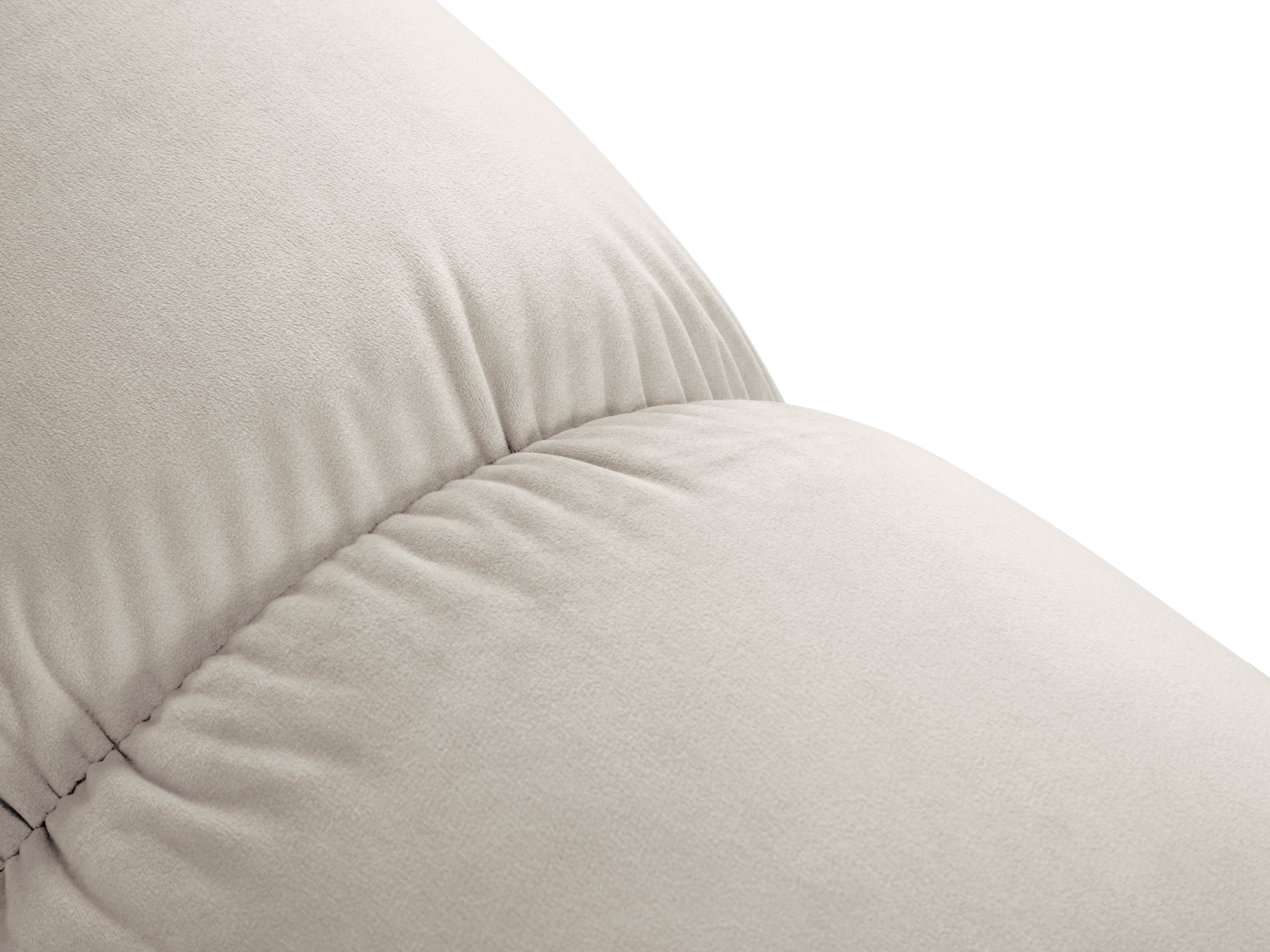 Sofa aus Samt, 3-Sitzer, offene linke Seite, CORTINA, beige