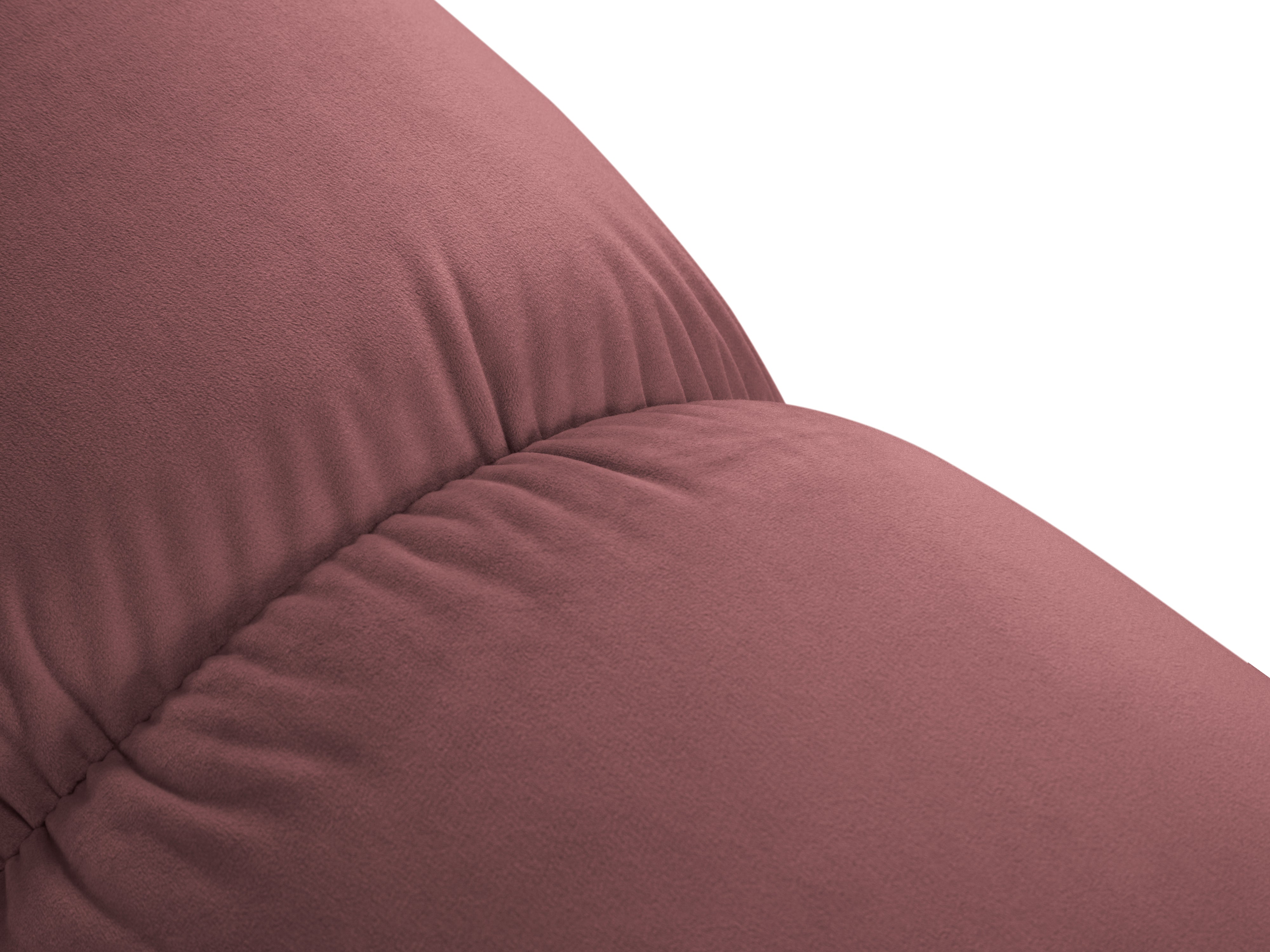 Sofa aus Samt, 3-Sitzer, offene rechte Seite, CORTINA, rosa