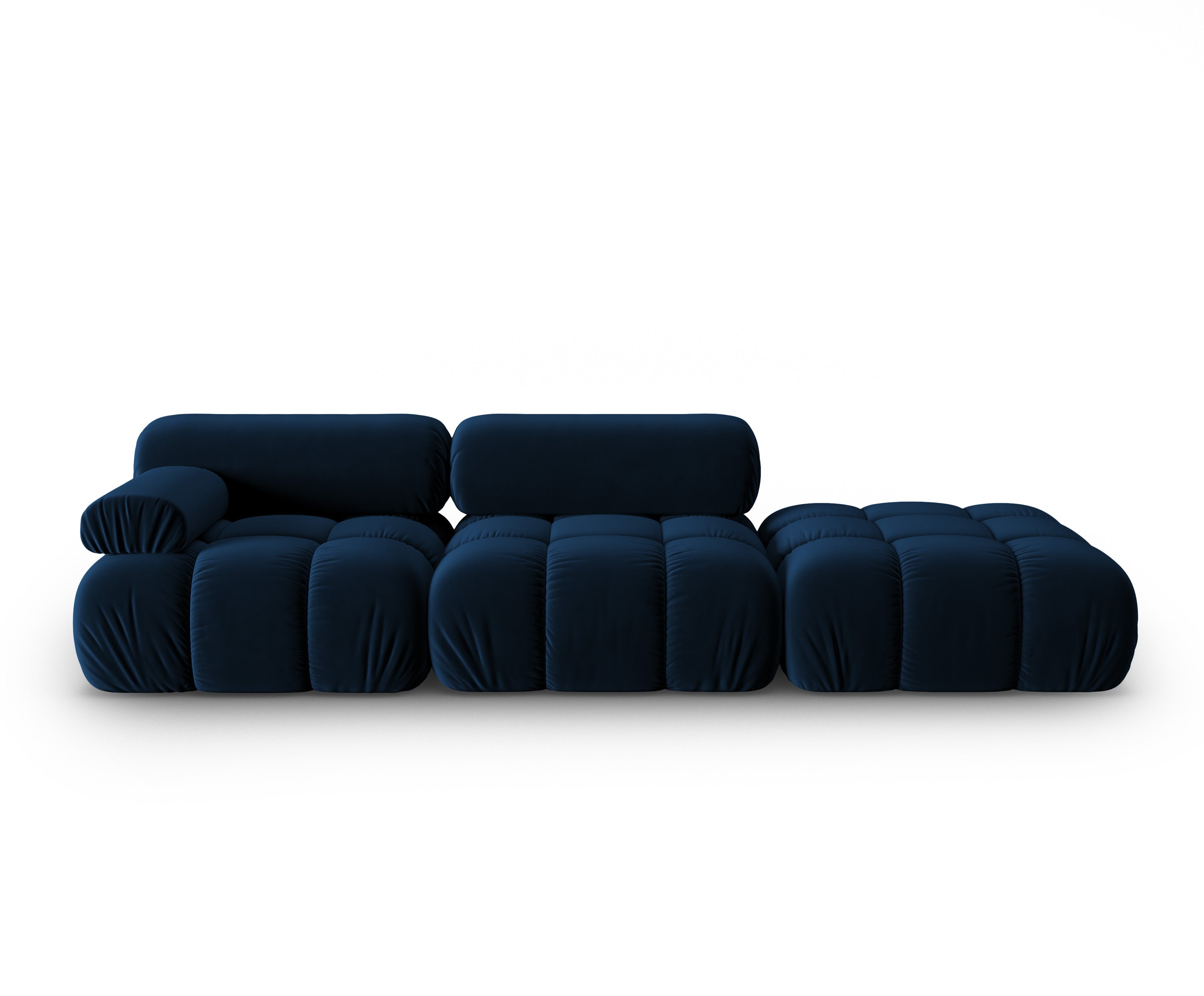 Sofa aus Samt, 3-Sitzer, offene rechte Seite, CORTINA, königsblau