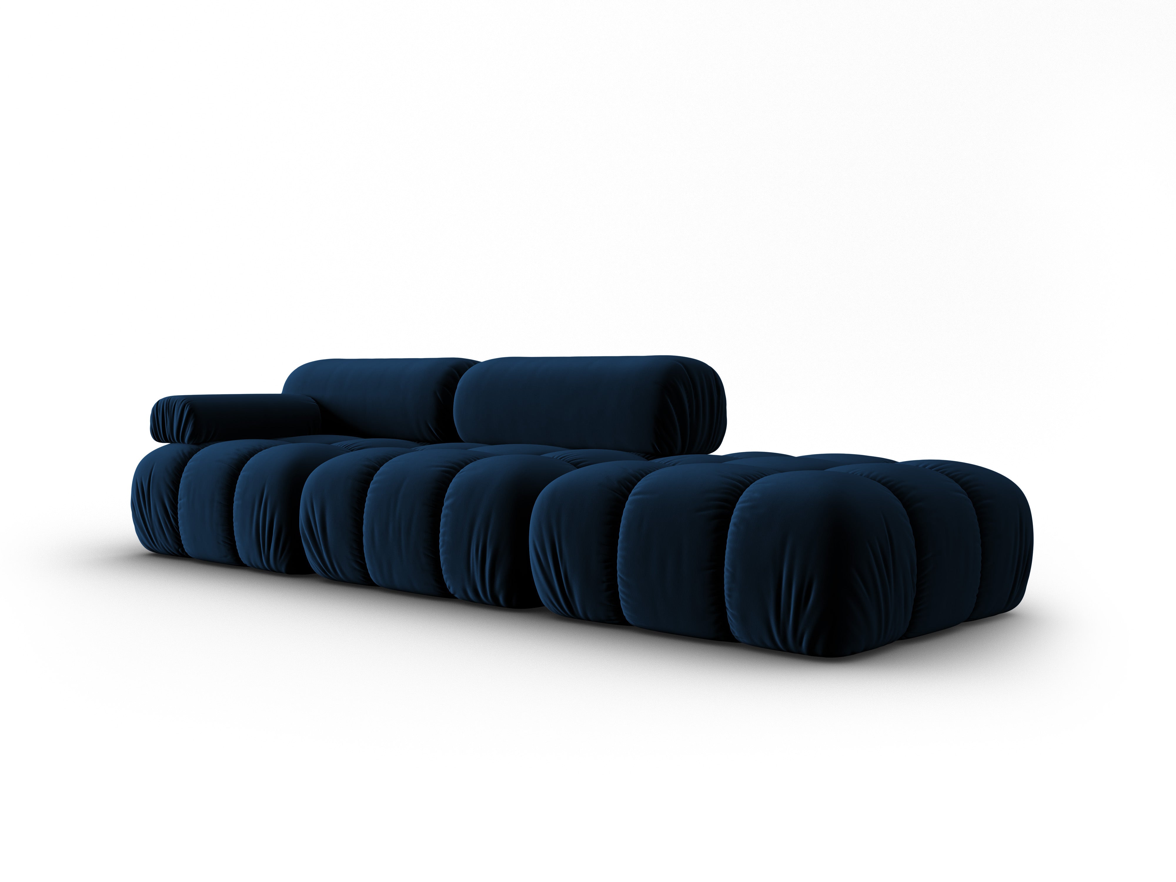 Sofa aus Samt, 3-Sitzer, offene rechte Seite, CORTINA, königsblau