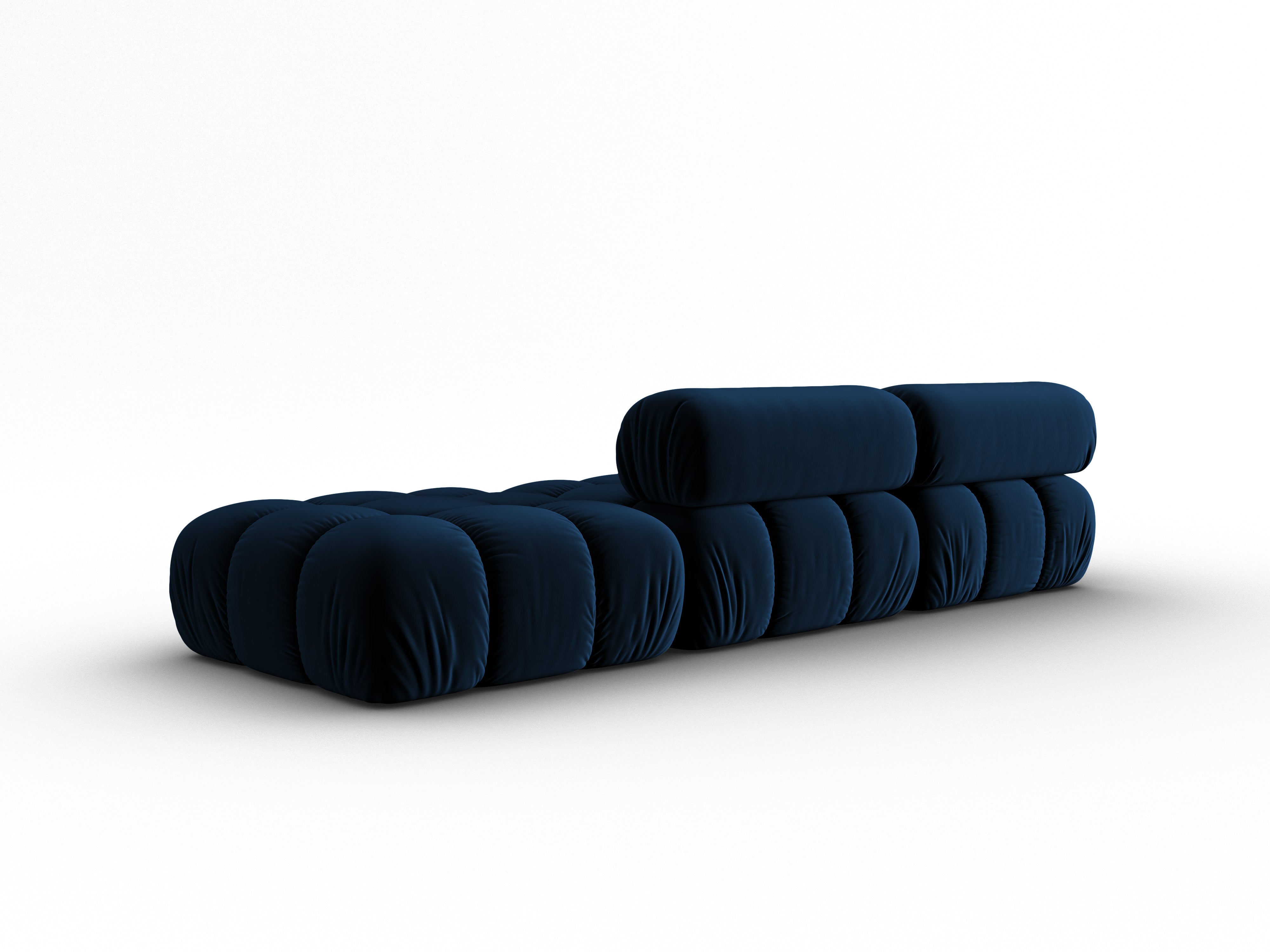 Sofa aus Samt, 3-Sitzer, offene rechte Seite, CORTINA, königsblau
