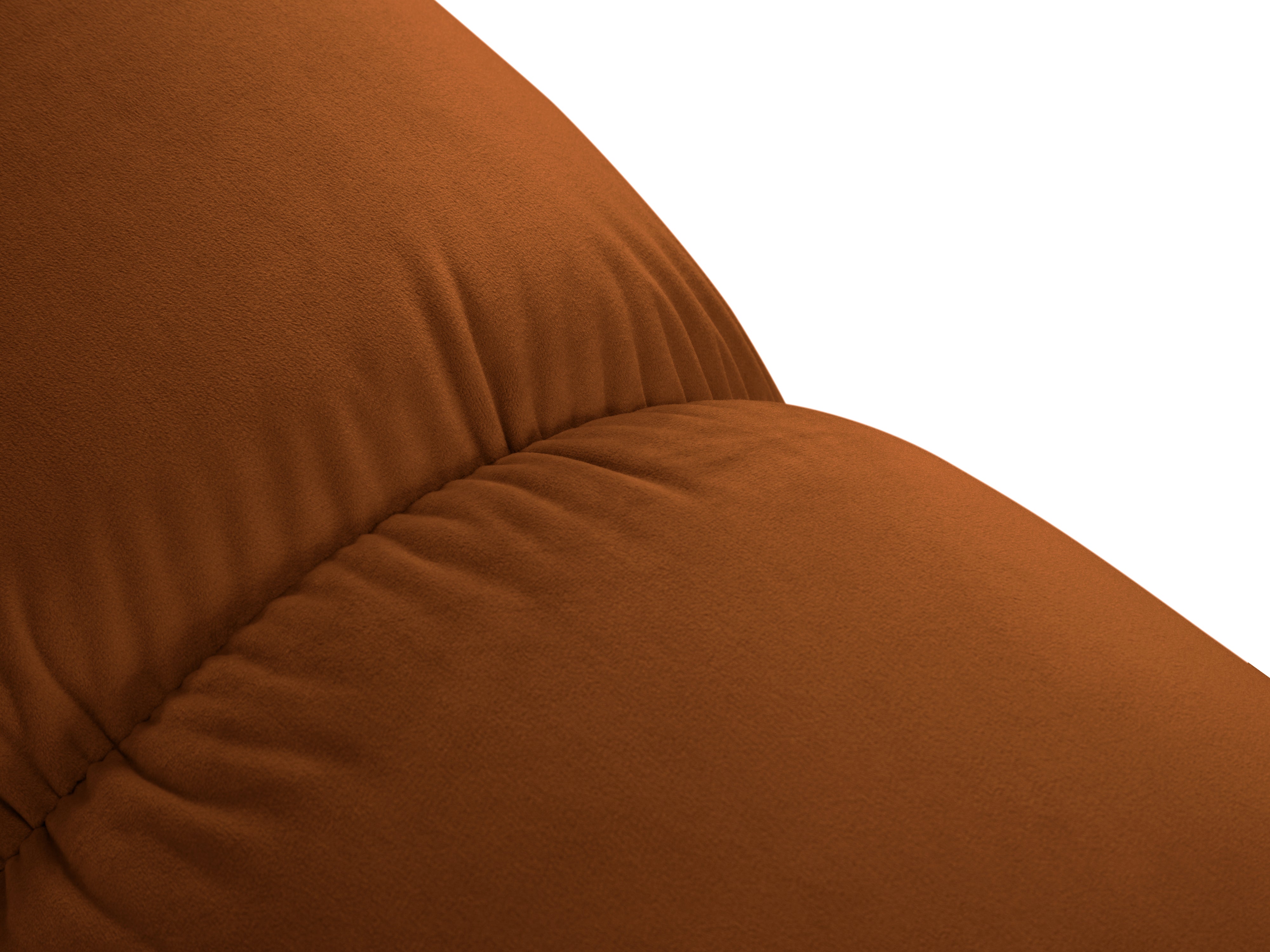 Sofa aus Samt, 3-Sitzer, offene rechte Seite, CORTINA, Terrakotta
