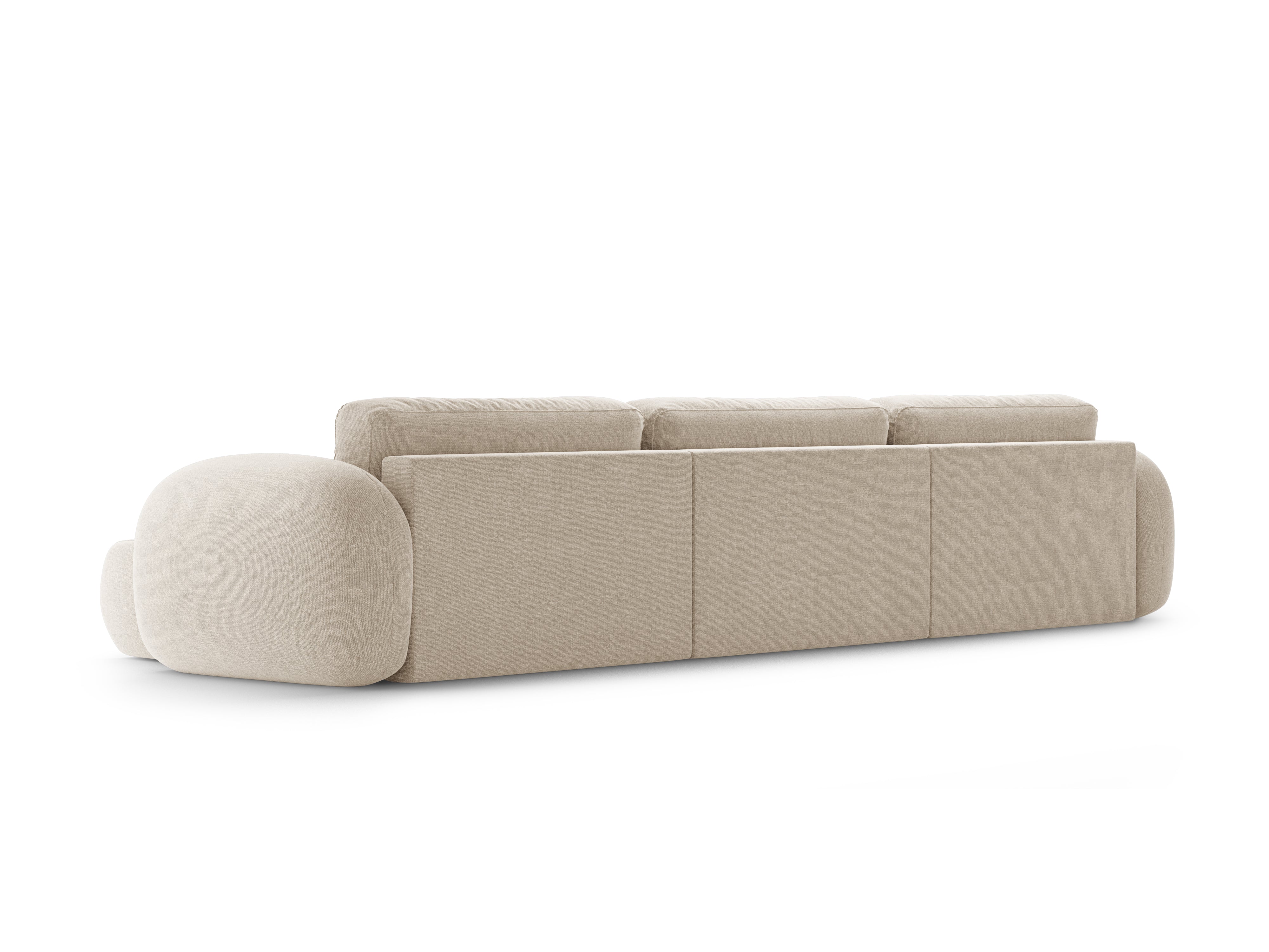 Panoramisches Sofa mit Schlaf-Funktion für 5 Personen TONALE hellbeige