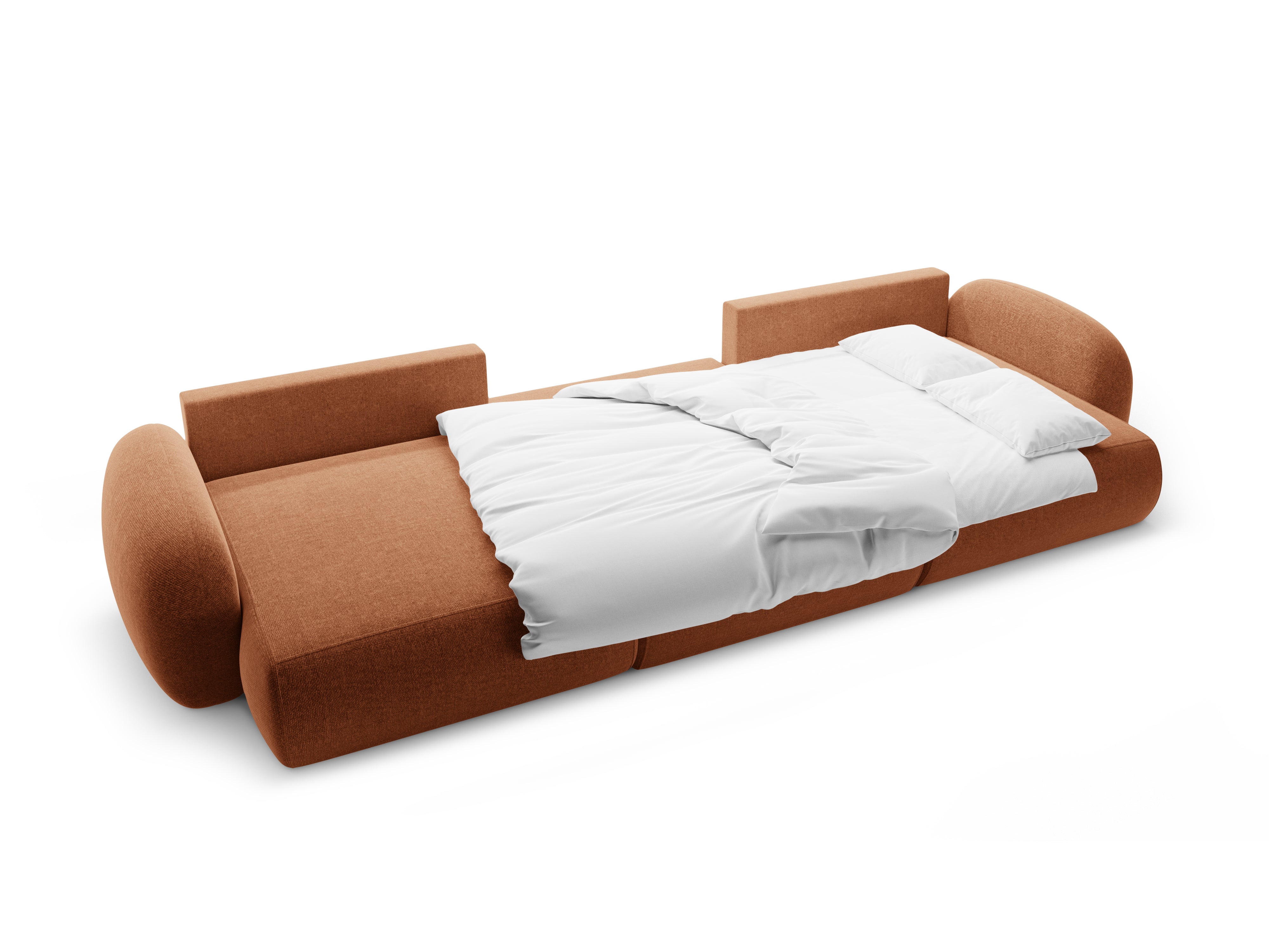 Panoramisches Sofa mit Schlaf-Funktion für 5 Personen TONALE ziegelrot