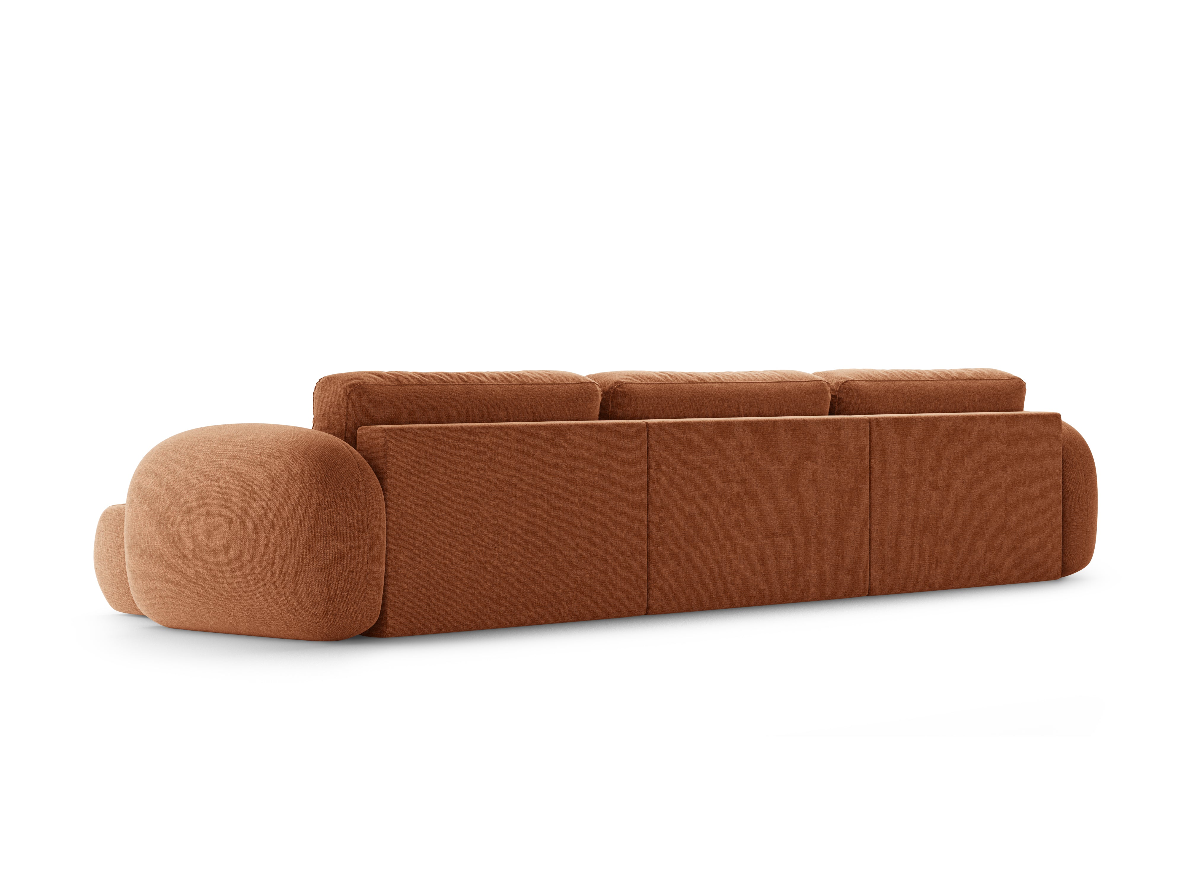 Panoramisches Sofa mit Schlaf-Funktion für 5 Personen TONALE ziegelrot