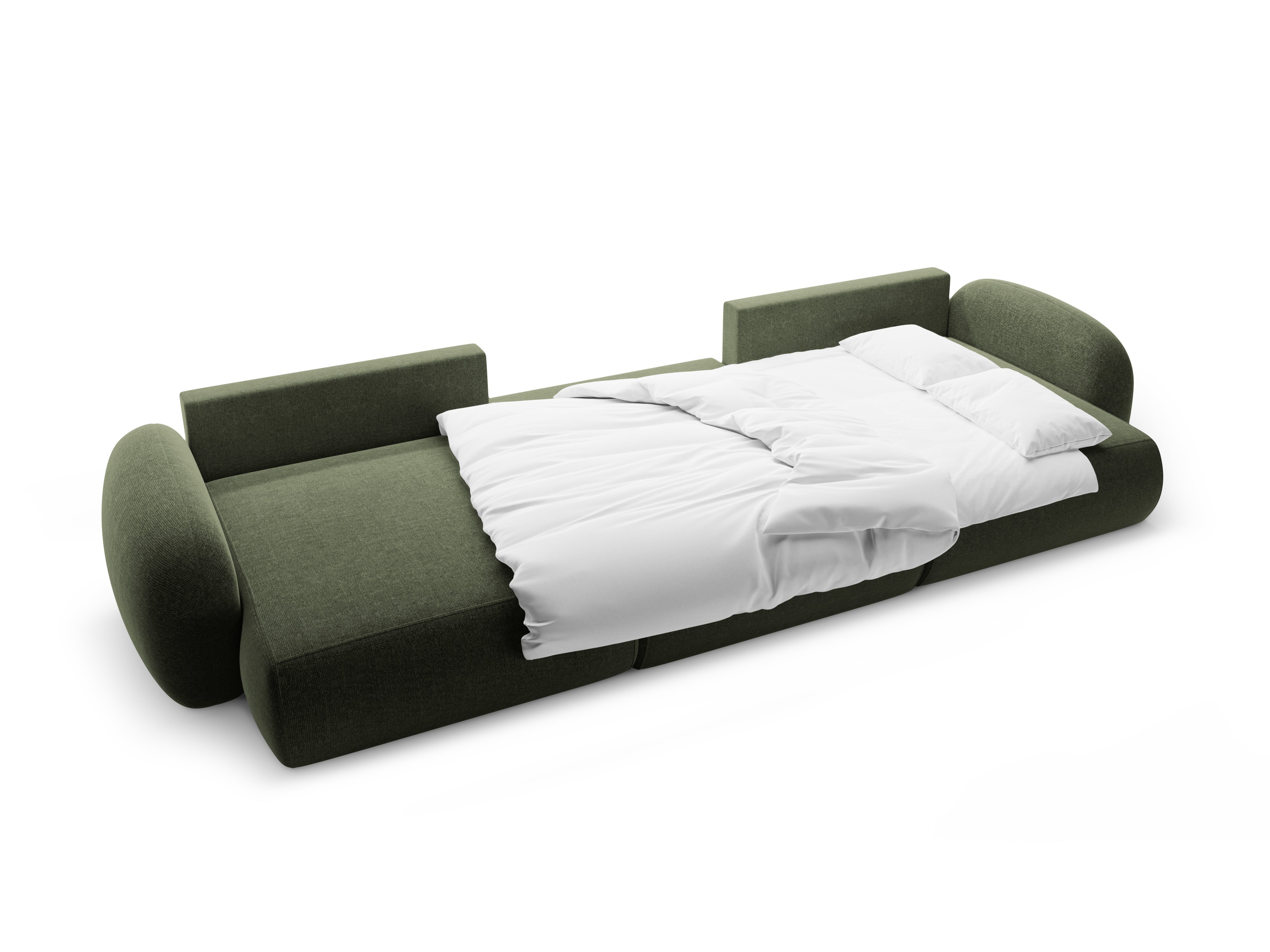 Panoramisches Sofa mit Schlaf-Funktion für 5 Personen TONALE grün