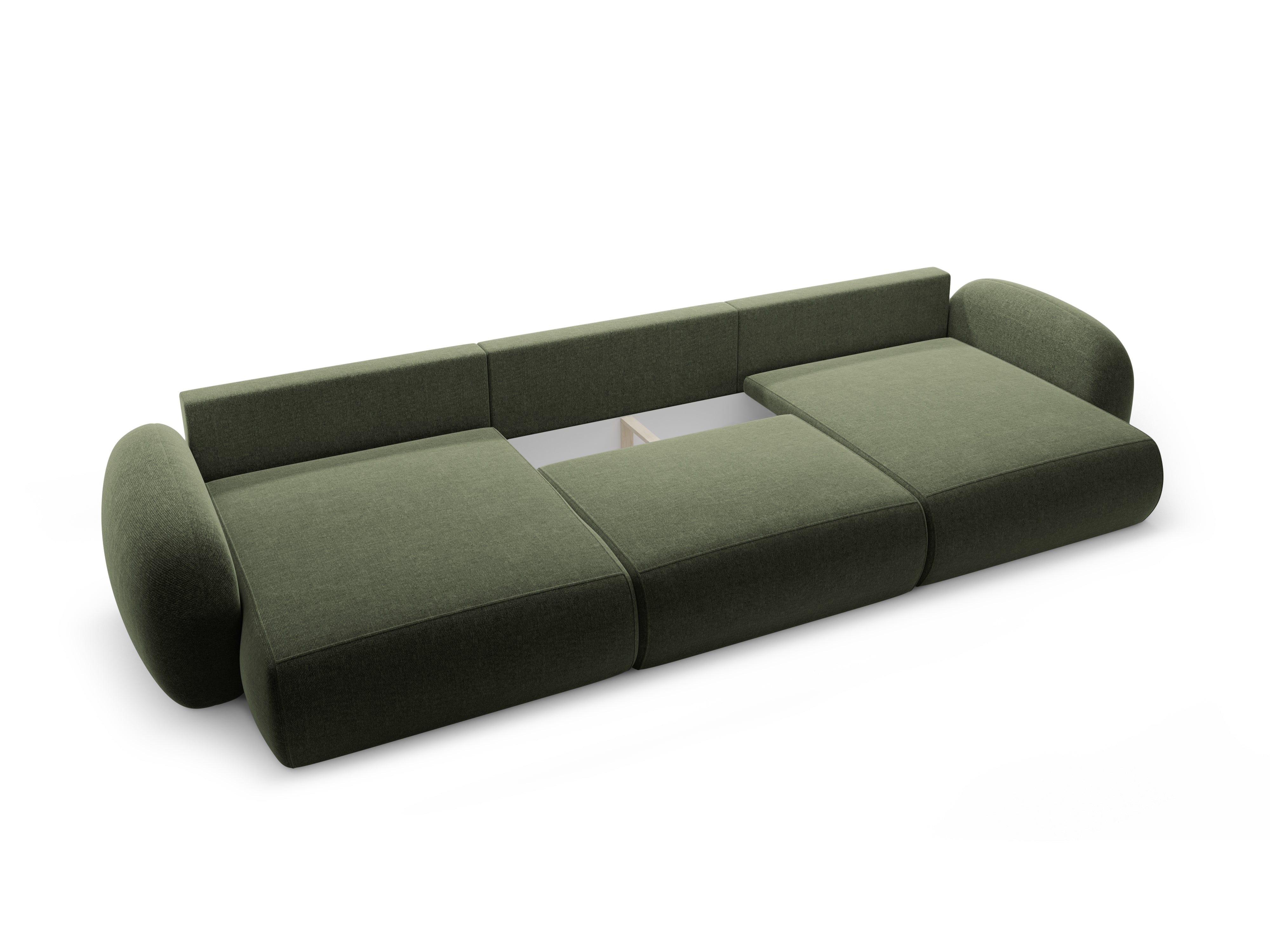 Panoramisches Sofa mit Schlaf-Funktion für 5 Personen TONALE grün