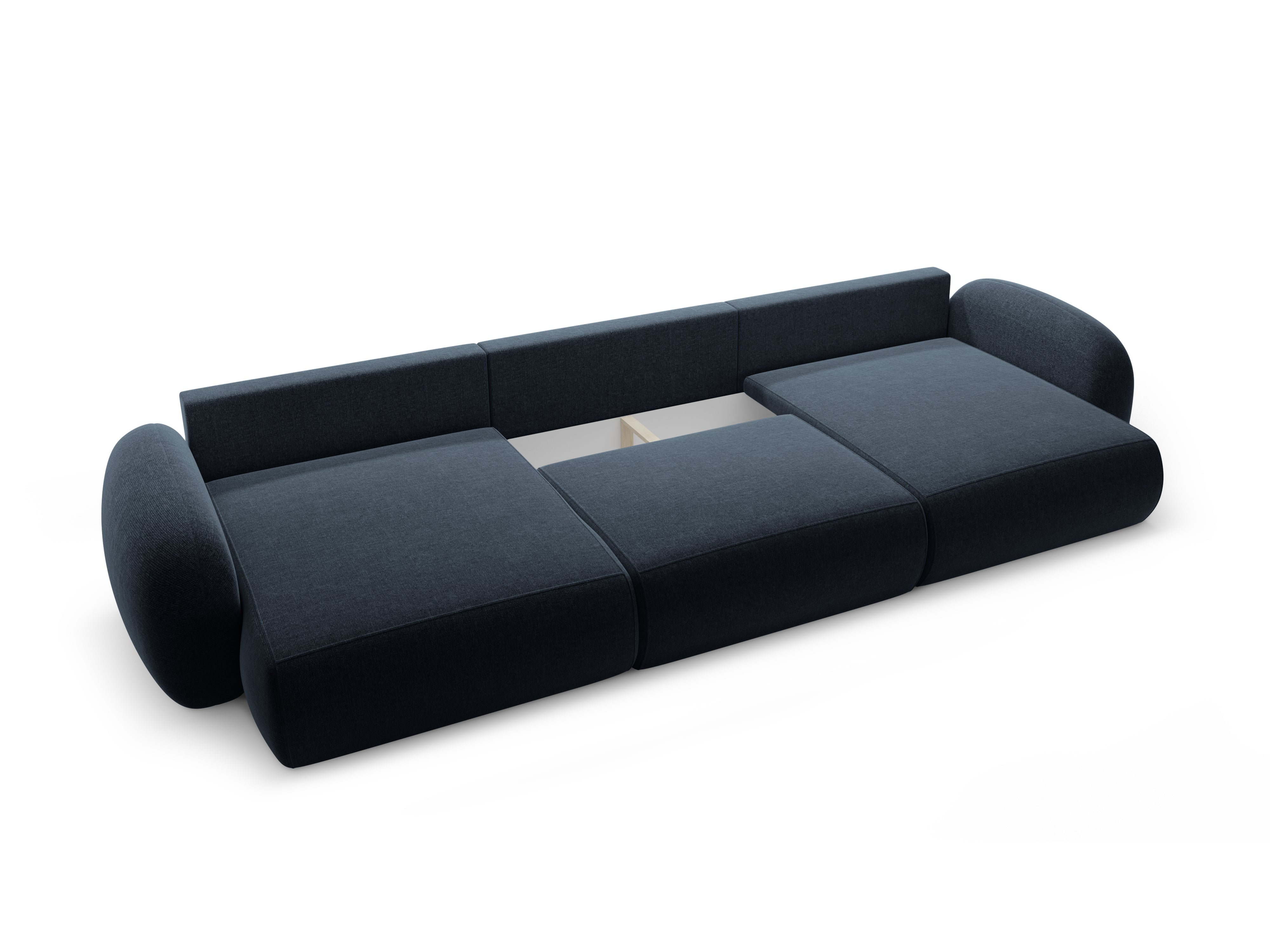 Panoramisches Sofa mit Schlaf-Funktion für 5 Personen TONALE in Granatblau
