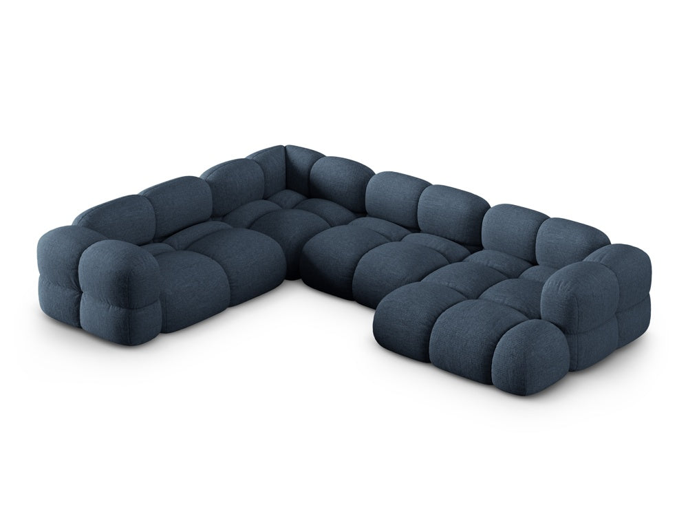 Left-facing U-shaped sofa LORETTO blue