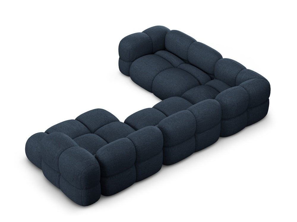 Left-facing U-shaped sofa LORETTO blue
