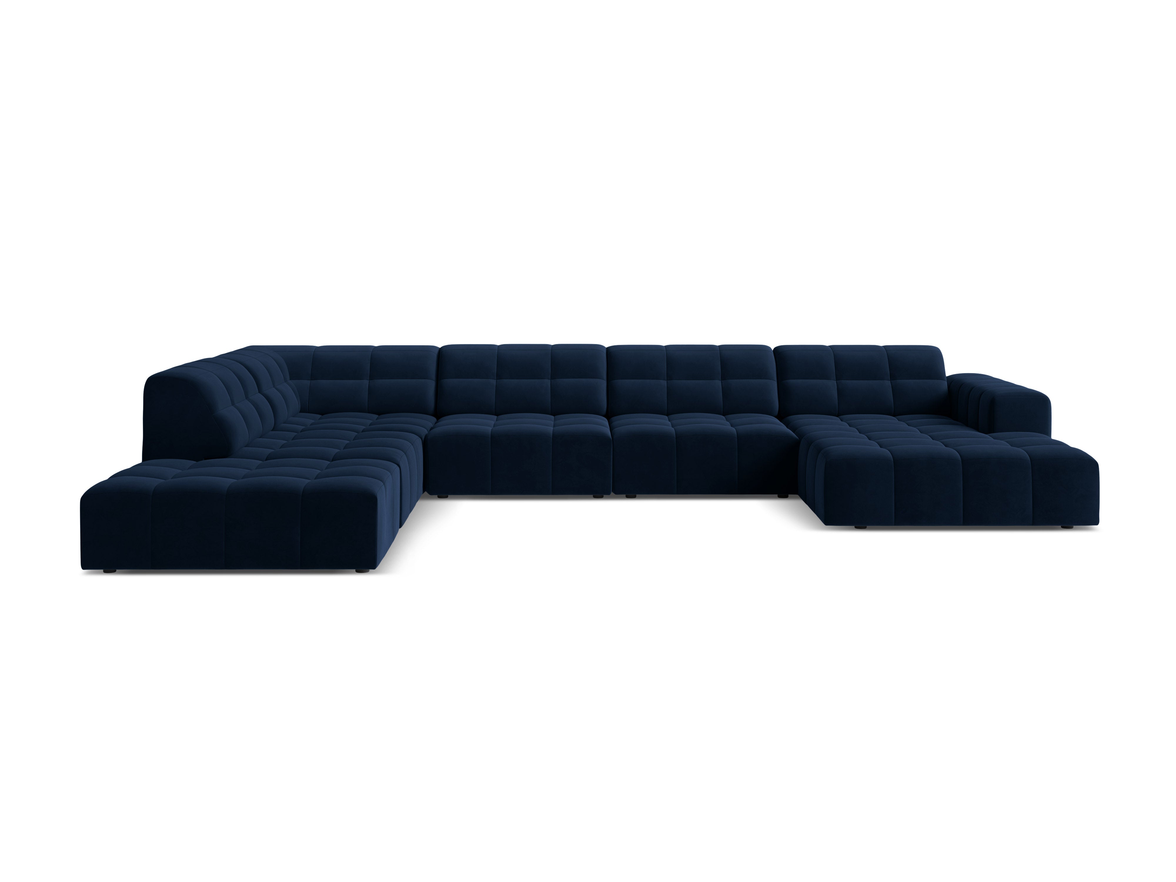 Eine Ecke in Form einer samtigen linken Hand Chicago Royal Navy Blau