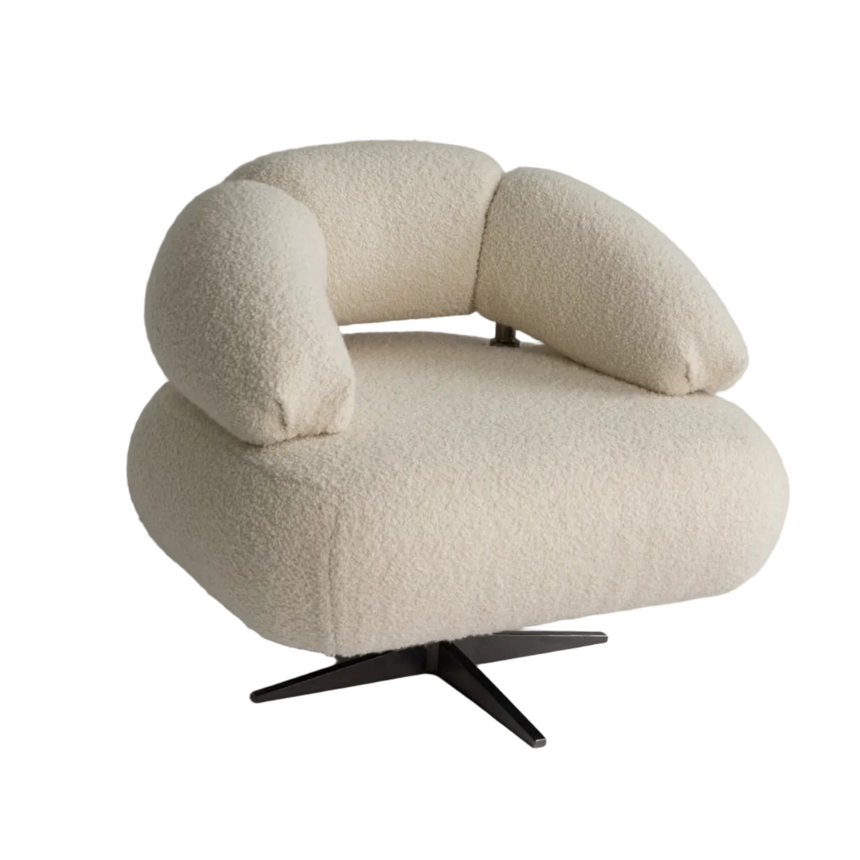 Upholstered Swivel Armchair CROISSANT