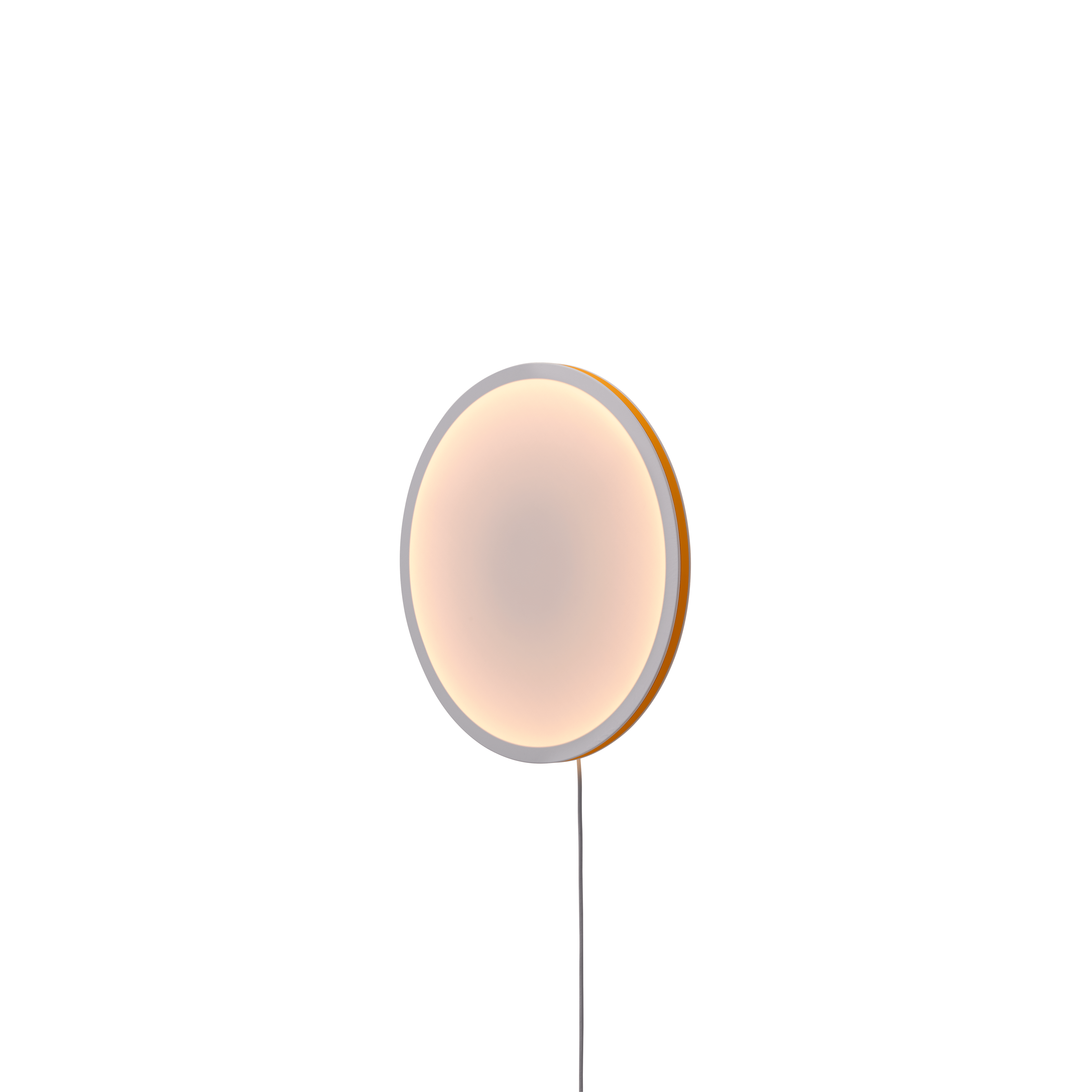 Wandleuchte CALM weiß mit orangefarbenem Rand