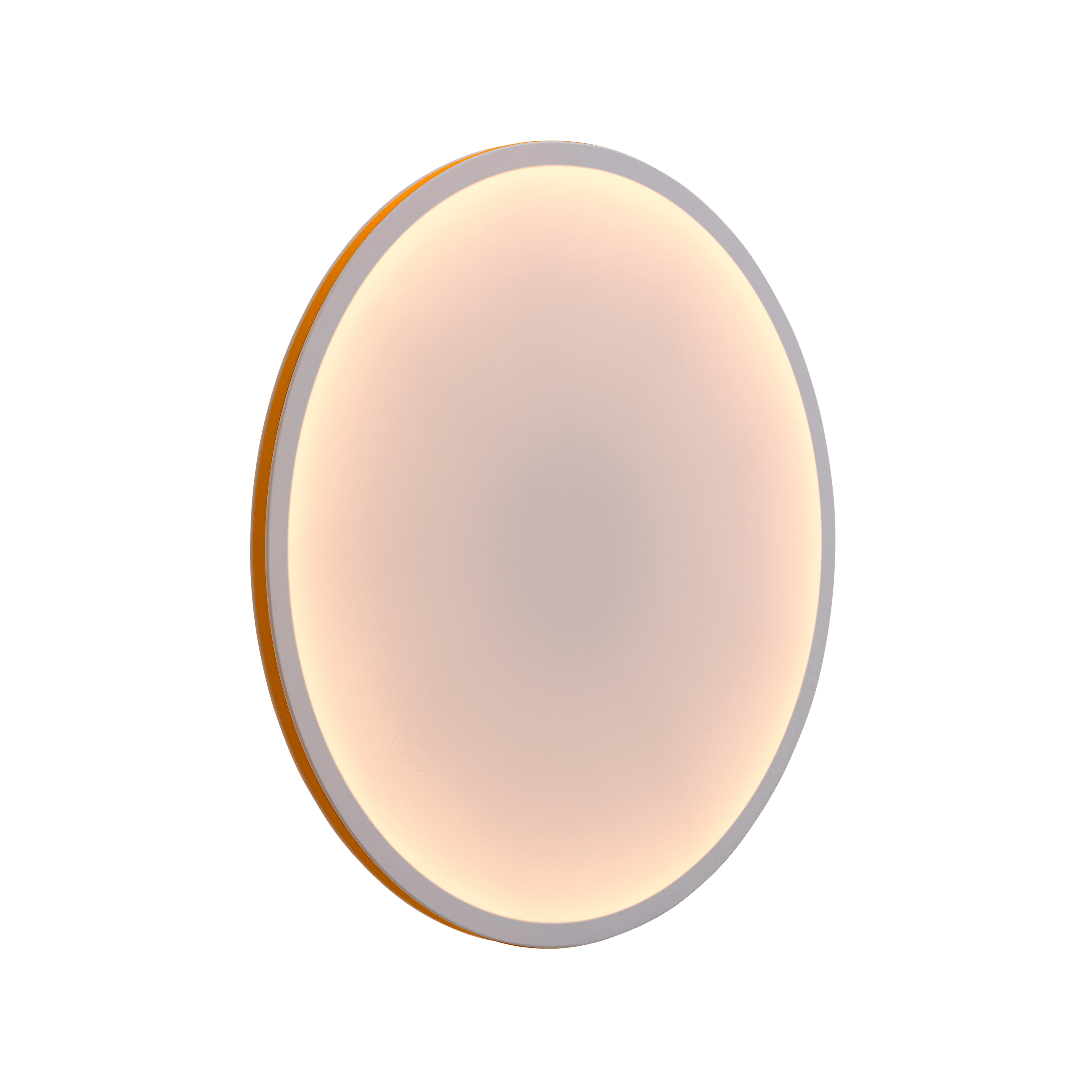 Wandleuchte CALM weiß mit orangefarbenem Rand