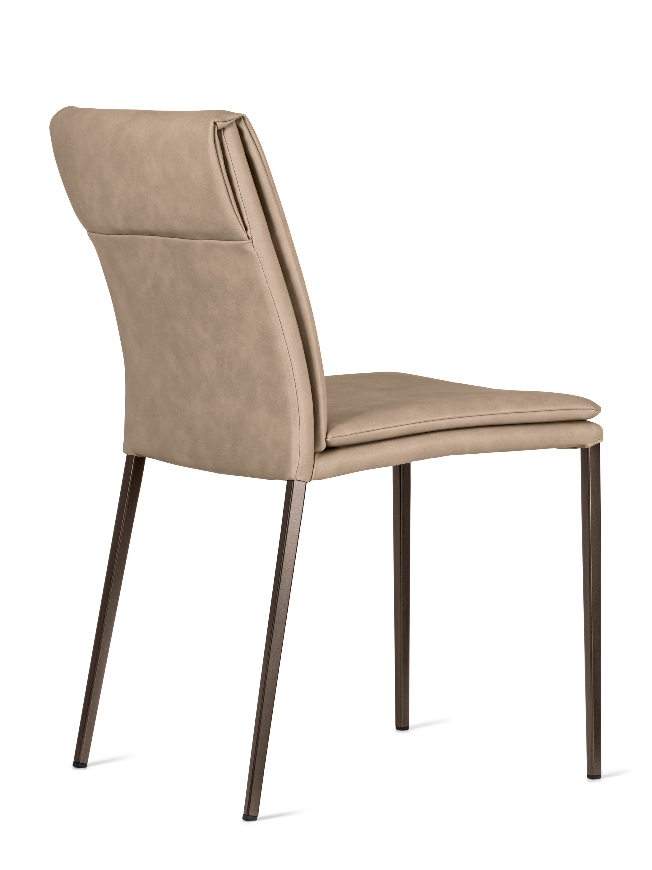 CARMEN LARGE upholstered chair with a brown base