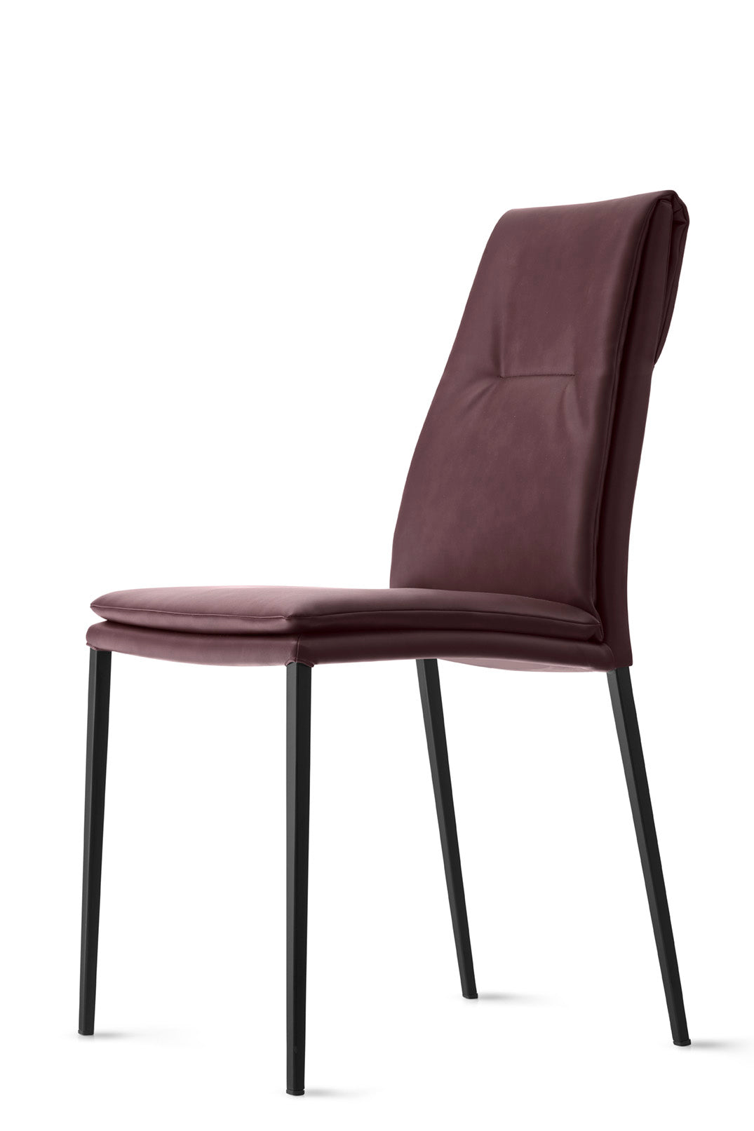 CARMEN upholstered chair with a black base