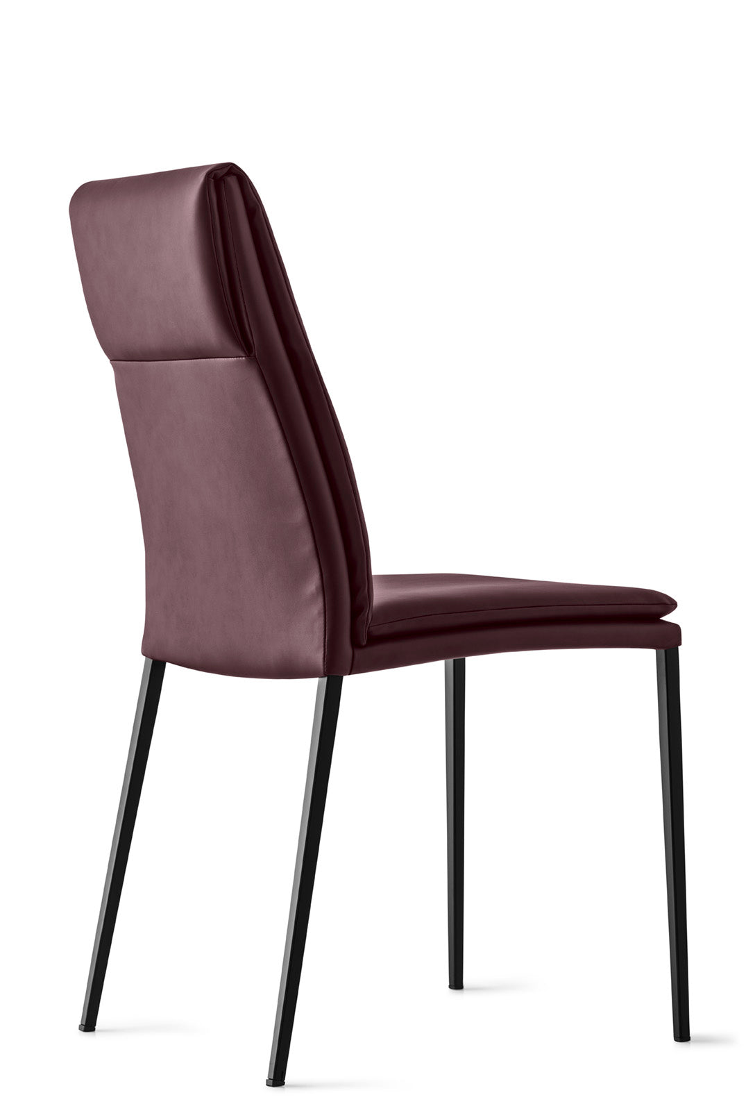 CARMEN upholstered chair with a black base