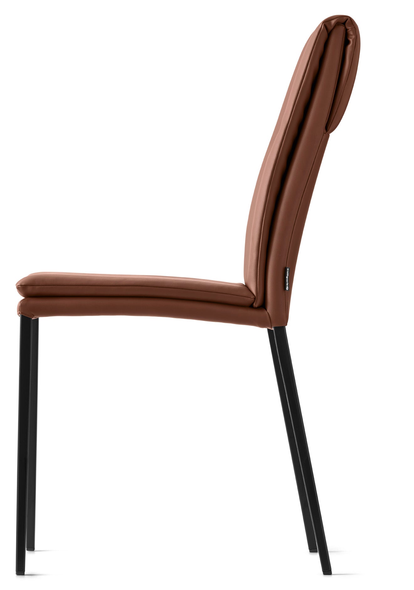 CARMEN upholstered chair with a black base