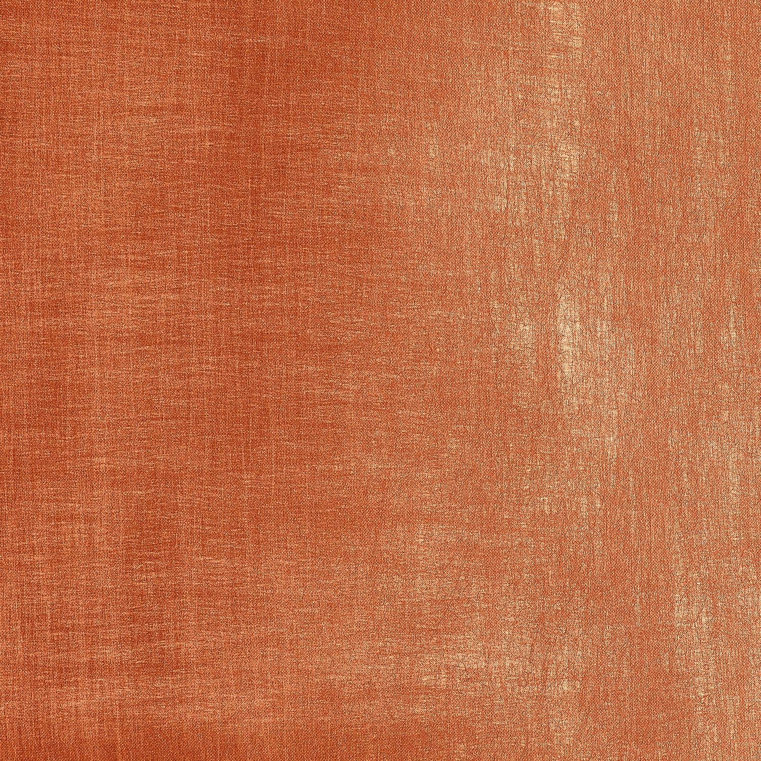 Textile wallpaper with a metallic structure HEMERA - ORANGE BRÛLÉE orange