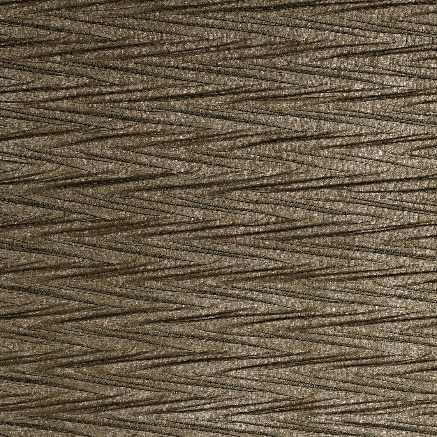 Textile wallpaper with a metallic geometric pattern THÉIA khaki