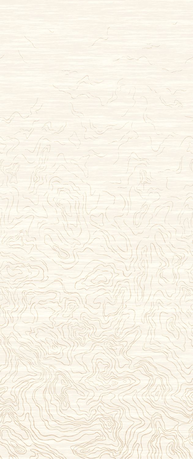 Strukturtextilwandbild ONDES PRÉCIEUSES - IVOIRE DORÉ Elfenbein mit Gold