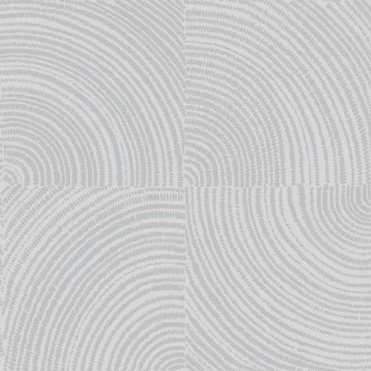 Textil-Tapete mit geometrischem Muster ALENTOURS - PERLE GRIS perlmuttgrau mit Grau