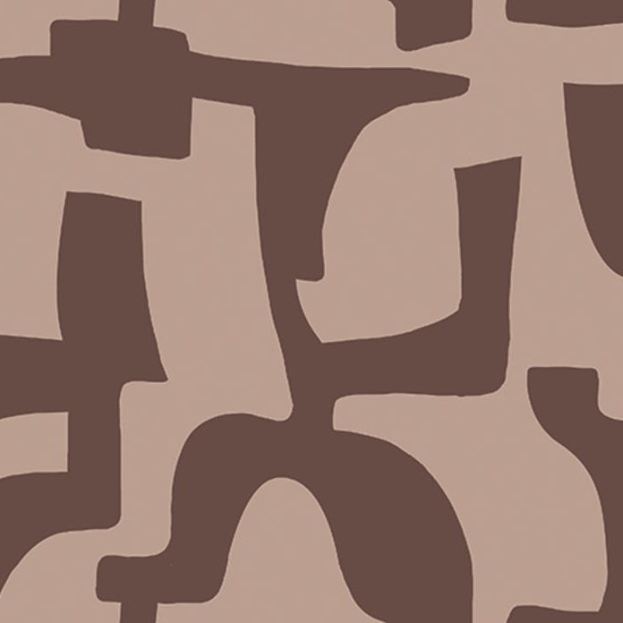 Gewebte Tapete mit geometrischem Muster SONATE - LILA WENGÉ lila mit Bronze