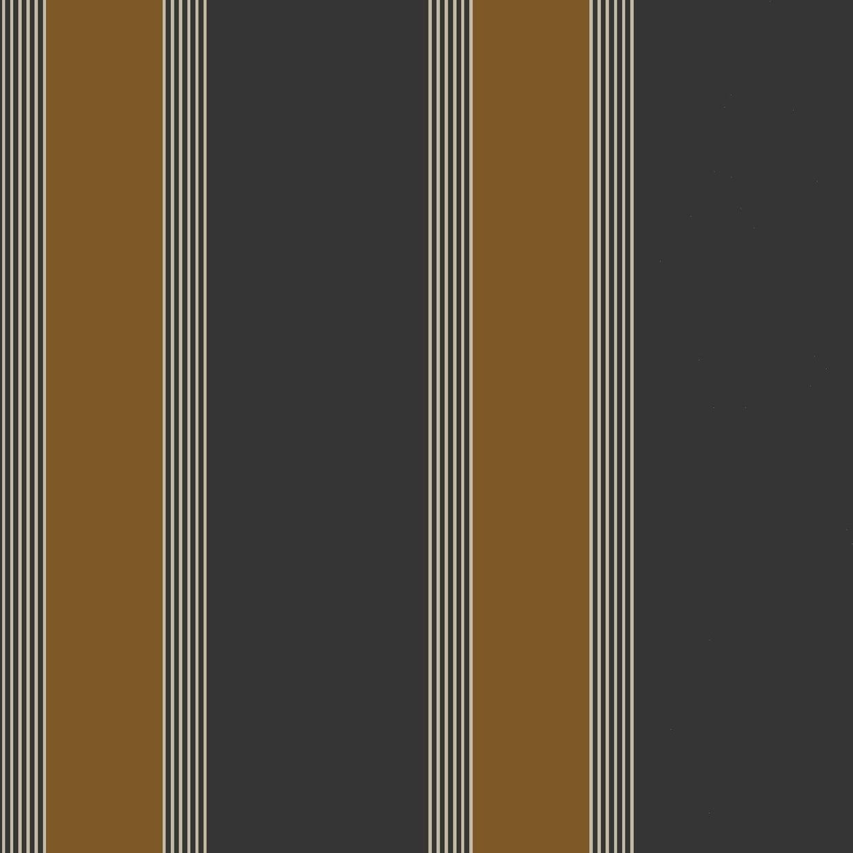 Tapete mit geometrischem Streifenmuster AUTEUIL - SCHWARZ/GOLD schwarz mit goldenen Akzenten