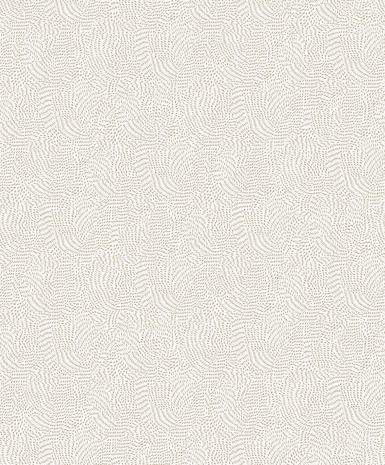 Wallpaper with Abstract Pattern PASSY - WHITE/BEIGE white with beige