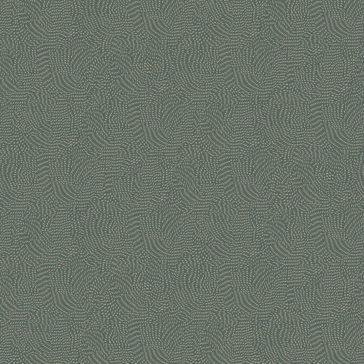 Tapete mit abstraktem Muster PASSY - VERT DE GRIS FONCE/BEIGE grün mit beige